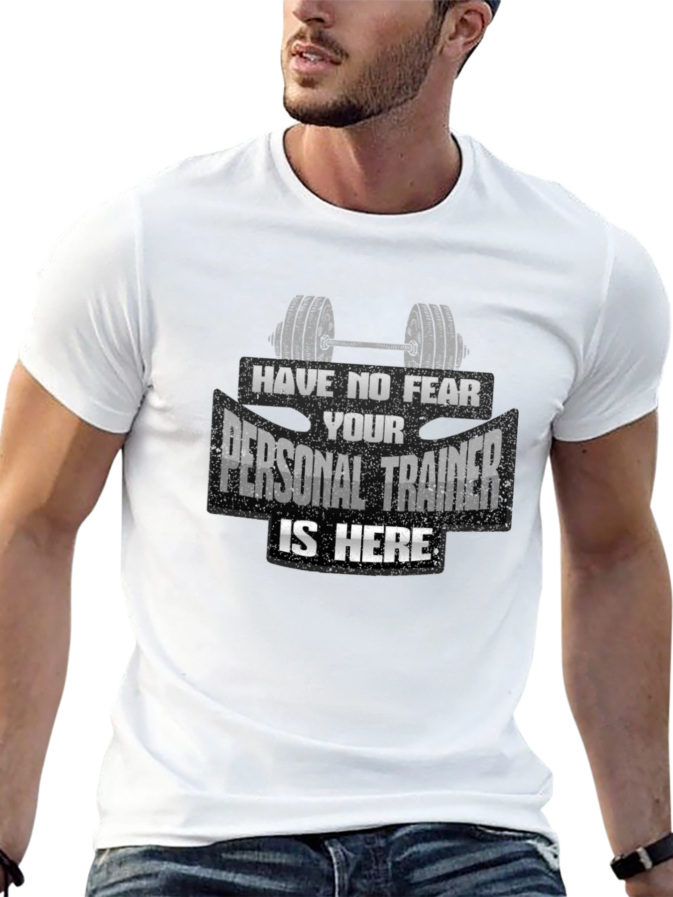 Personal Trainer Graphic Tee - Black Cotton T-Shirt