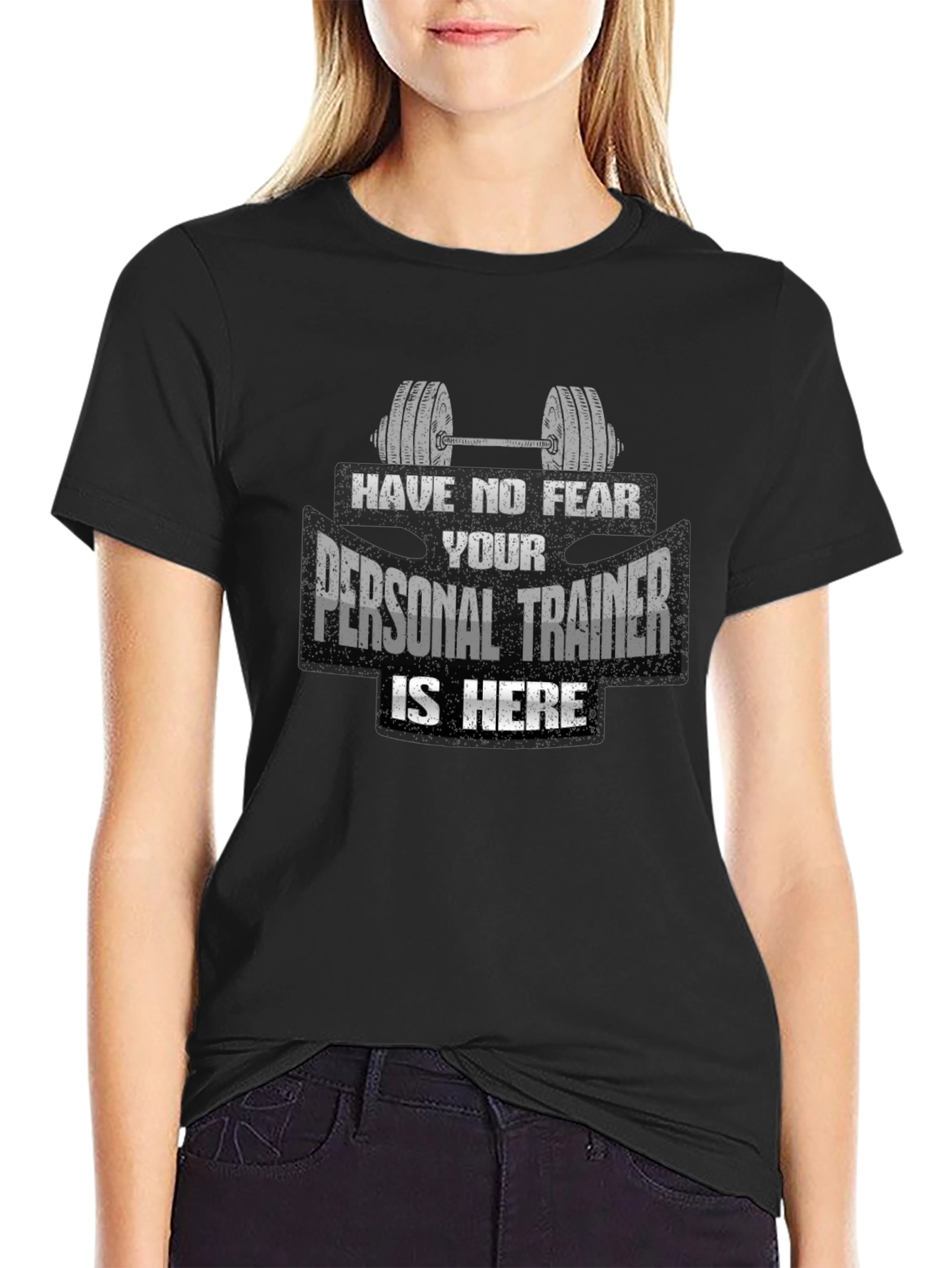 Personal Trainer Graphic Tee - Black Cotton T-Shirt