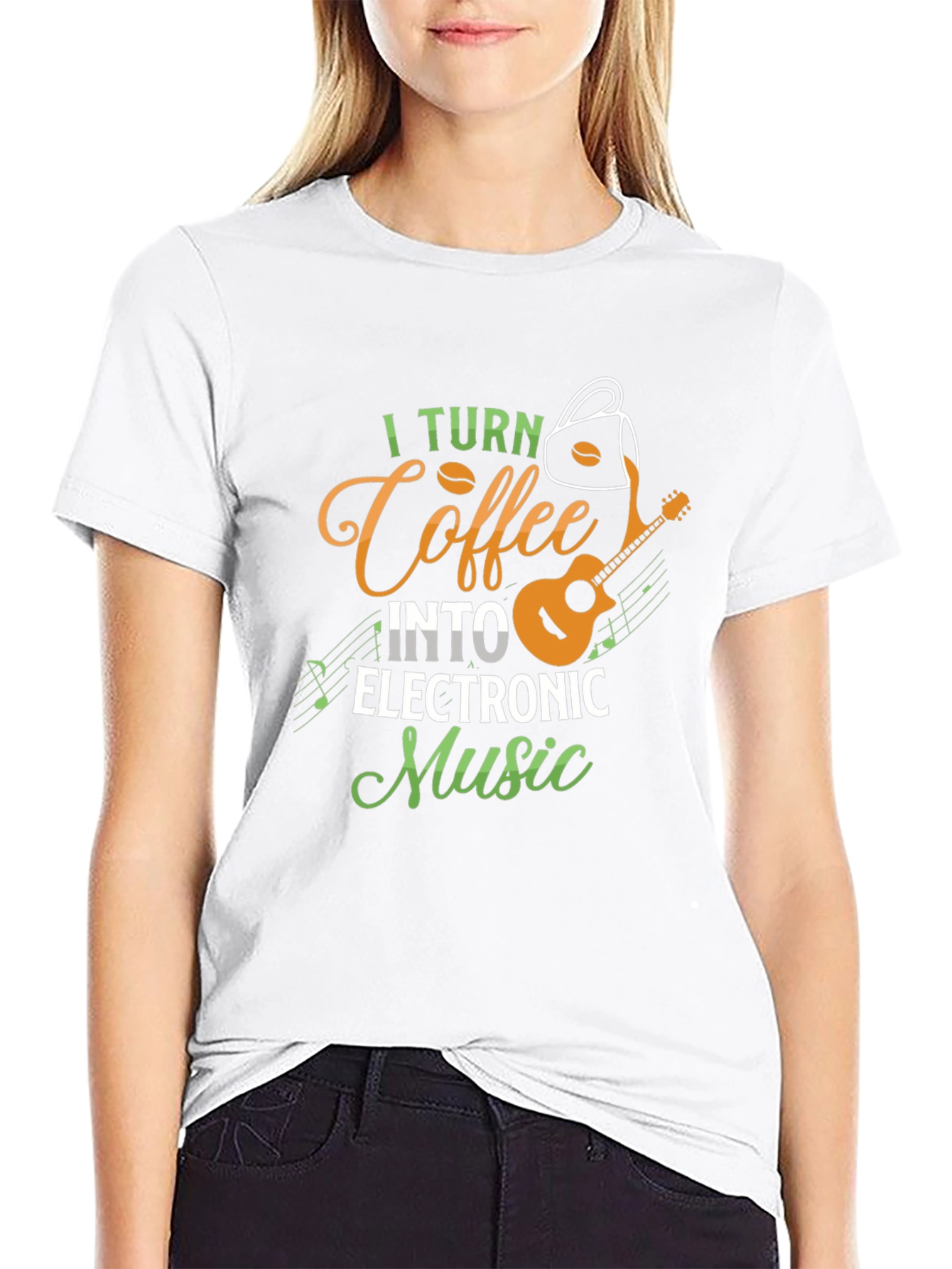 Coffee to Electronic Music T-Shirt