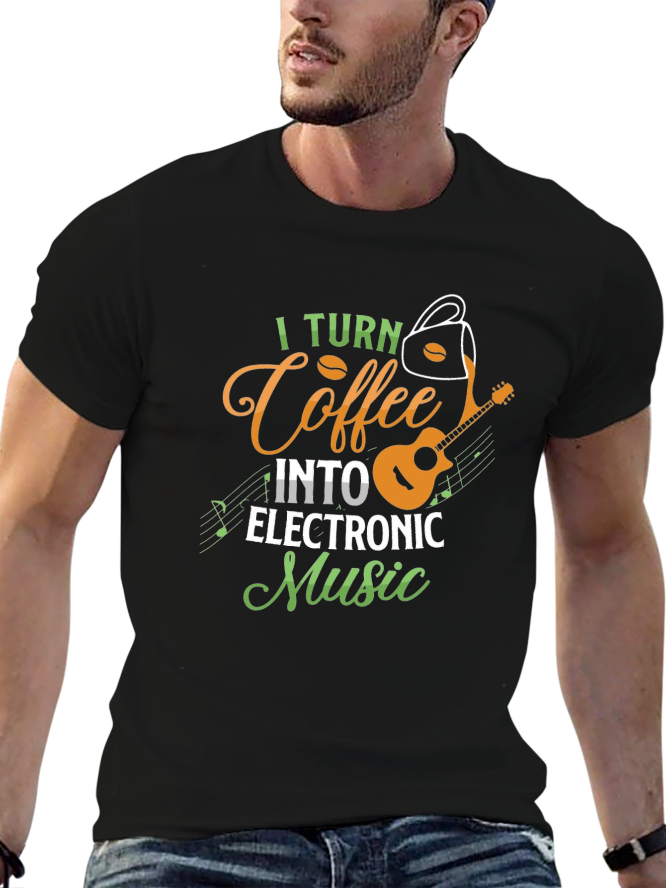 Coffee to Electronic Music T-Shirt