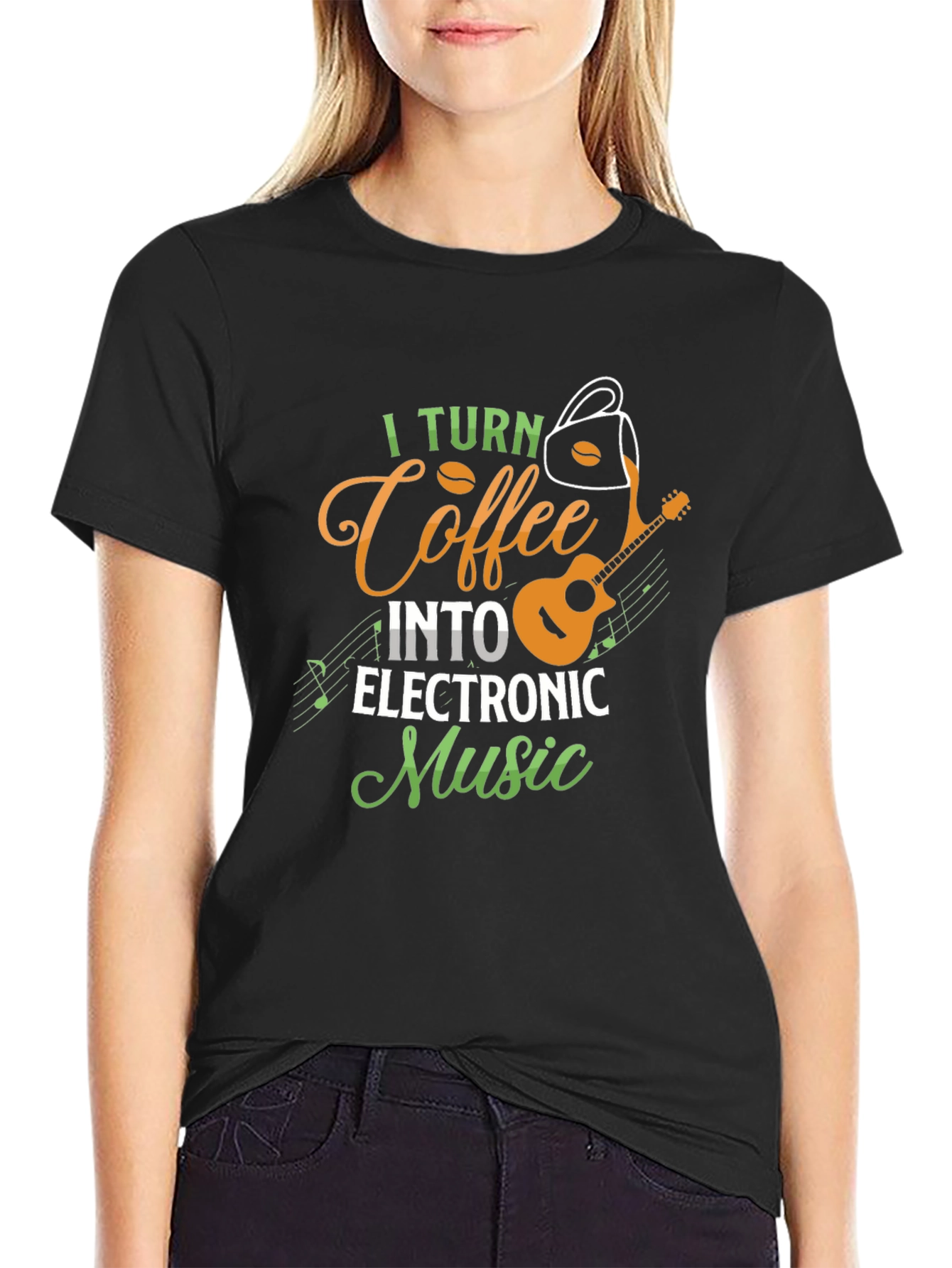 Coffee to Electronic Music T-Shirt