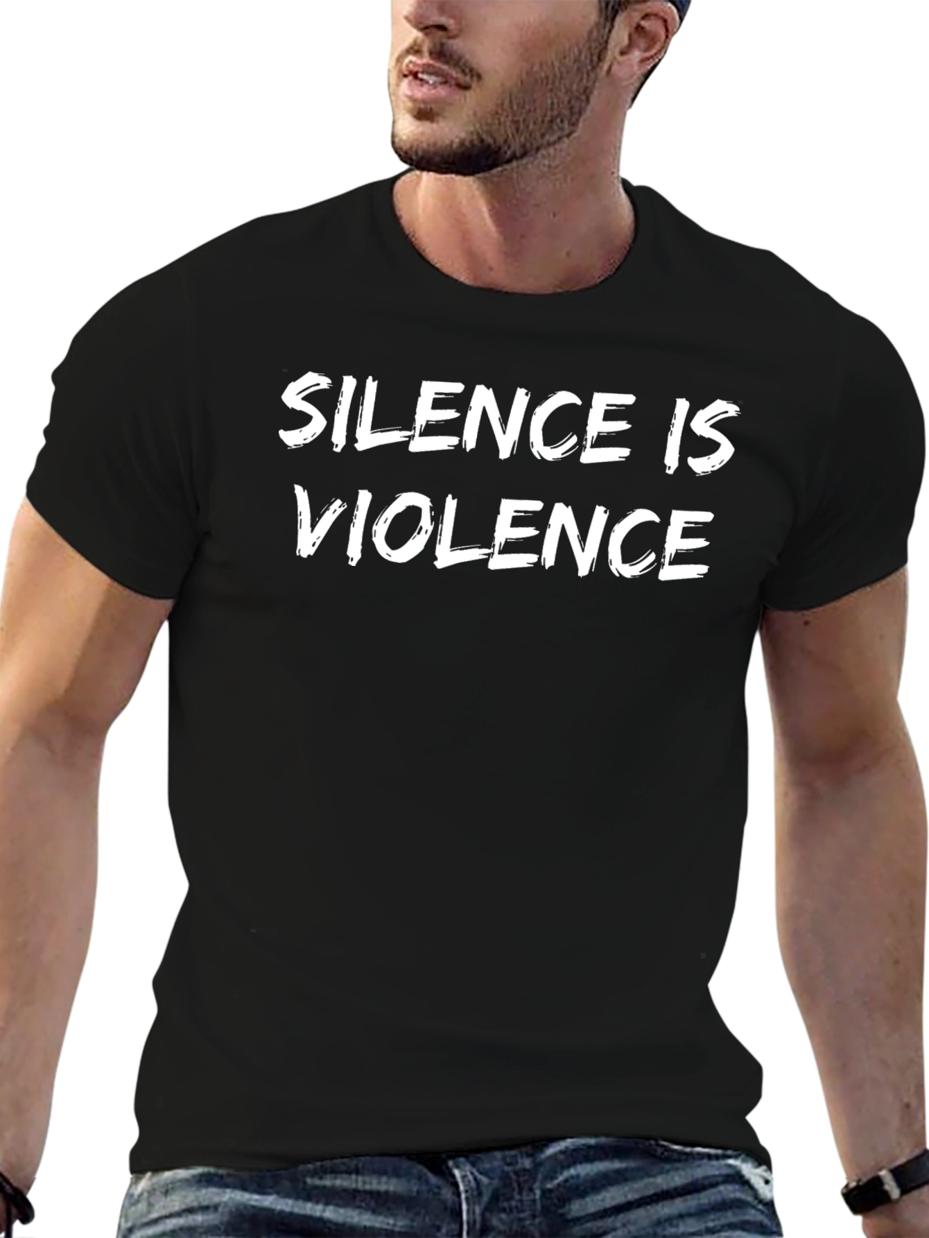 Silence is Violence Graphic Black T-Shirt