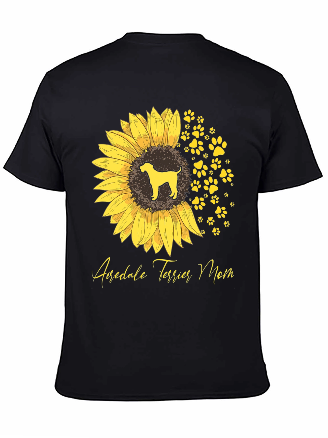 Airedale Terrier Mom Sunflower Graphic Tee