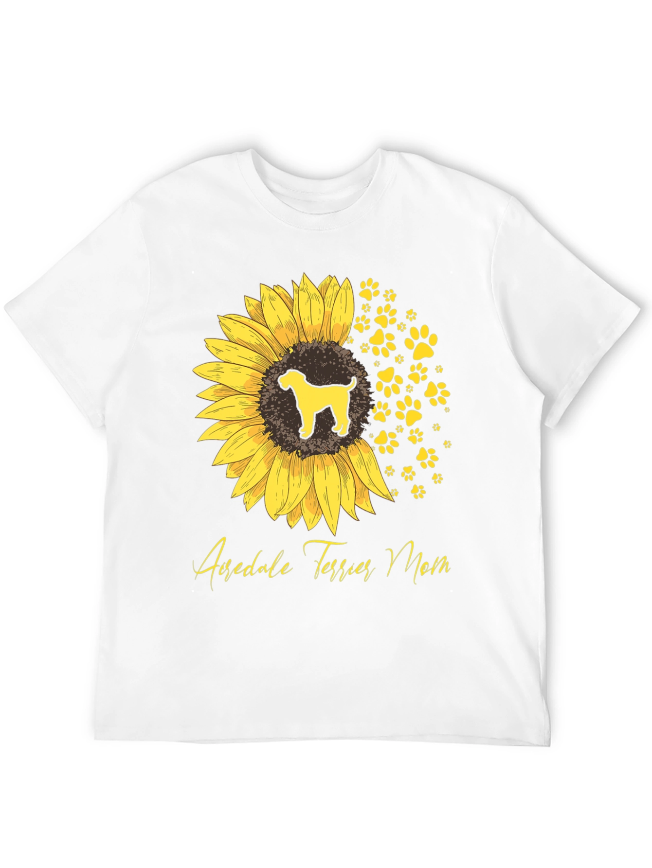 Airedale Terrier Mom Sunflower Graphic Tee