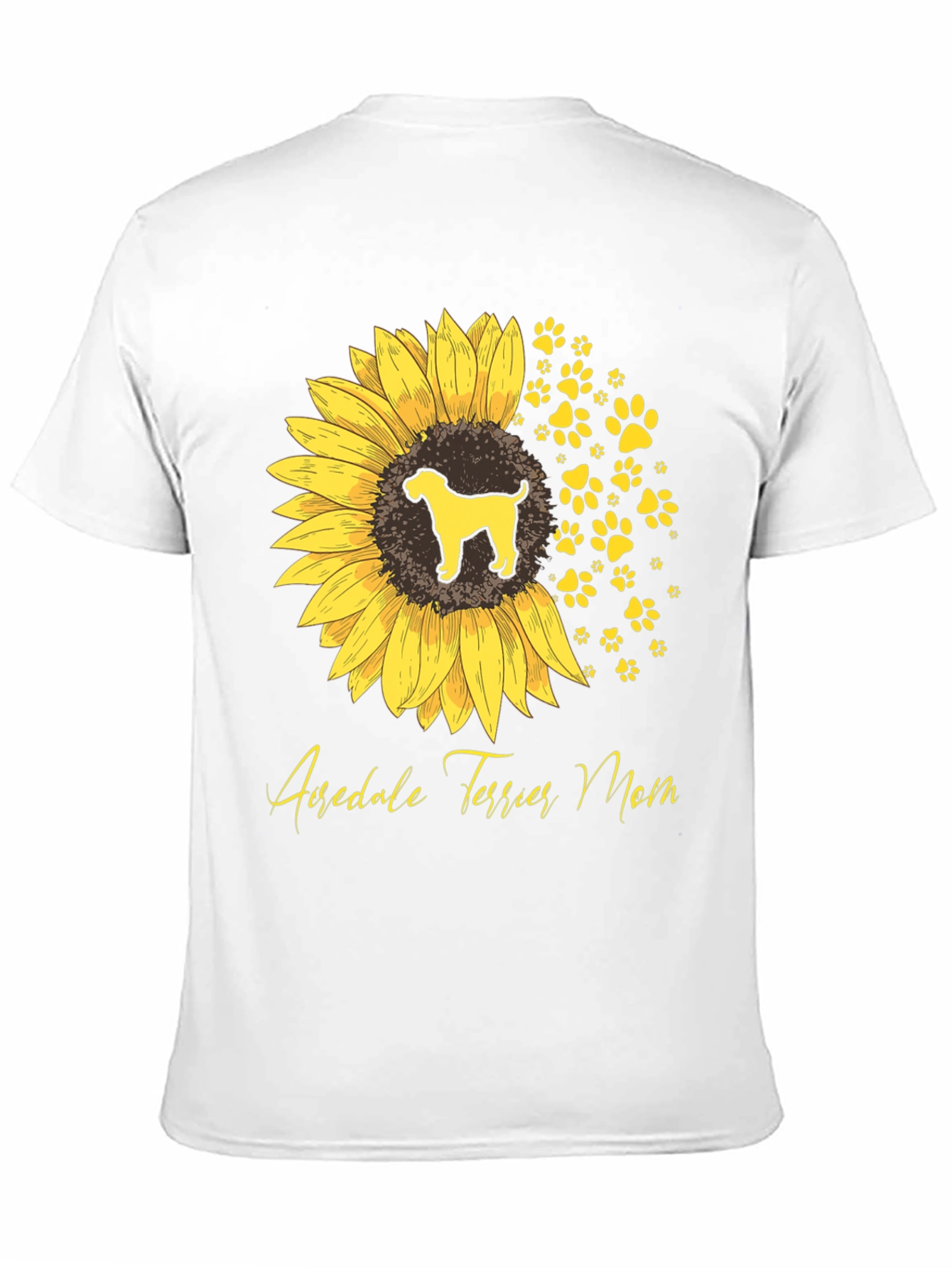 Airedale Terrier Mom Sunflower Graphic Tee