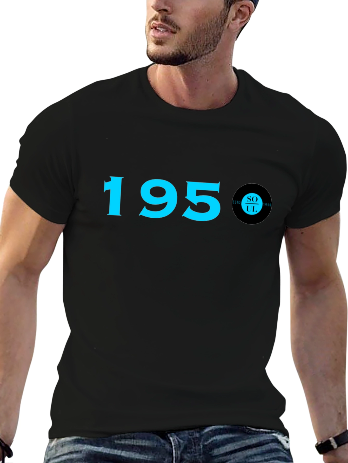 1950 Soul Record T-Shirt - Black