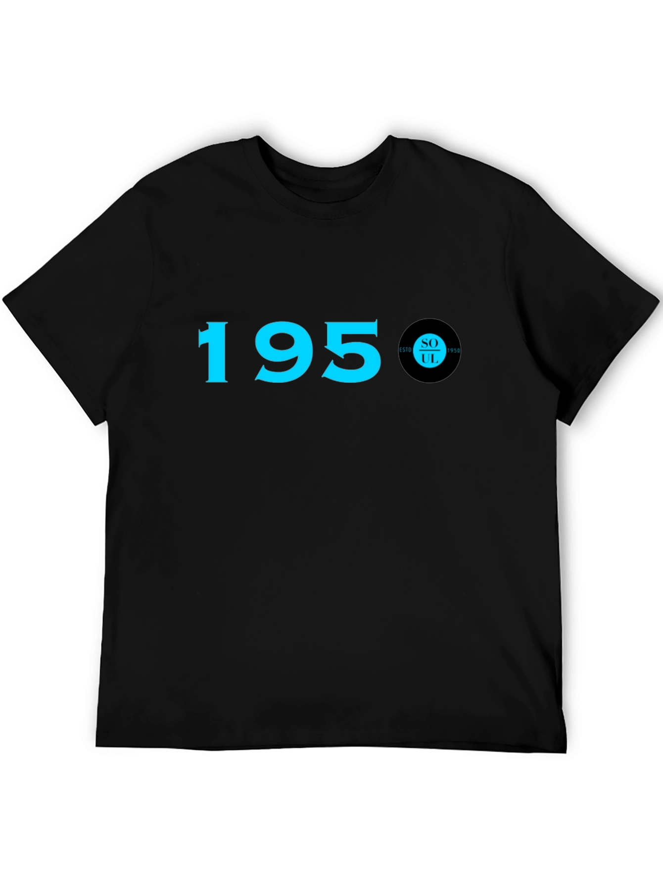 1950 Soul Record T-Shirt - Black