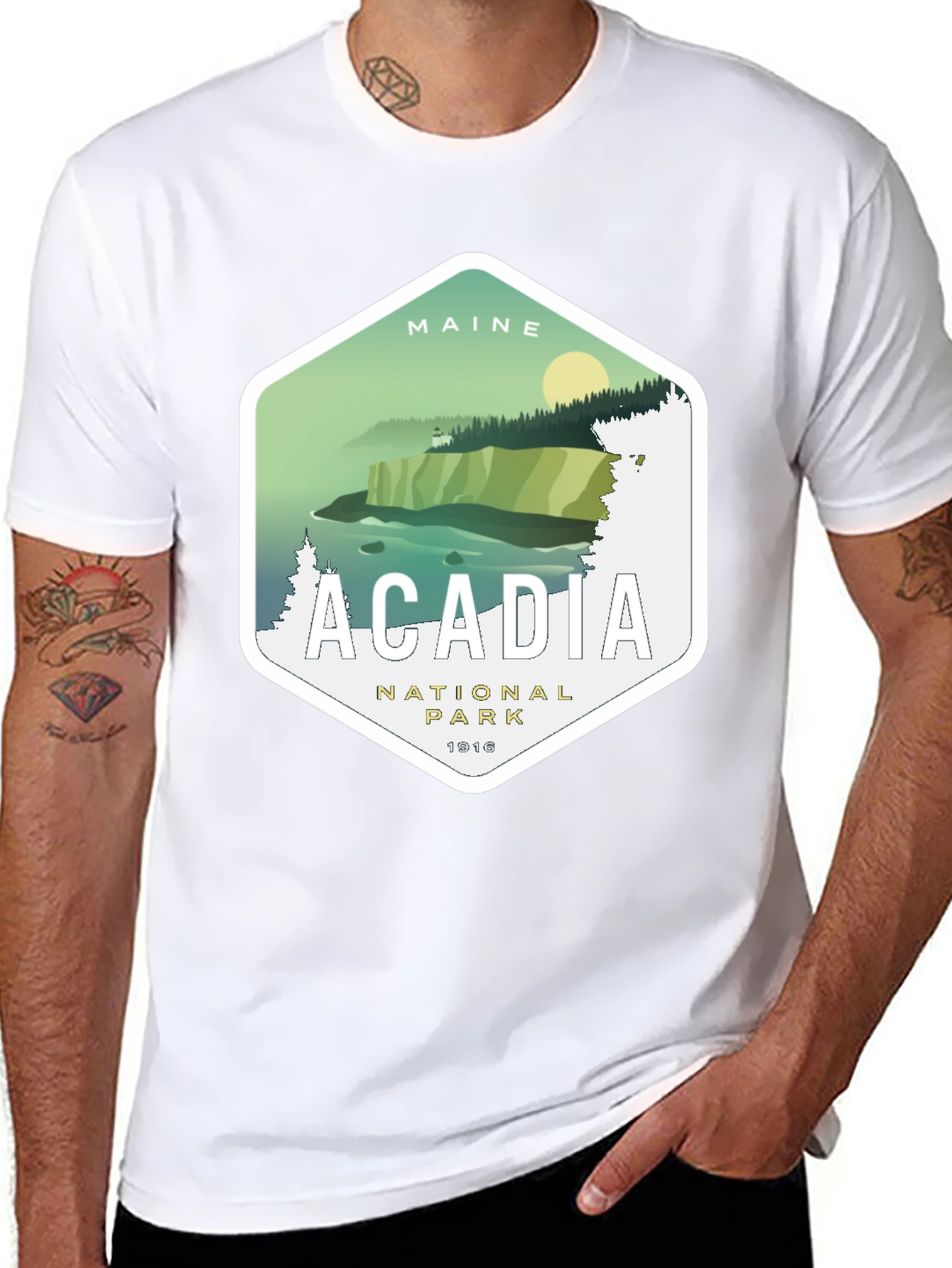 Acadia National Park Graphic Tee - Maine Souvenir