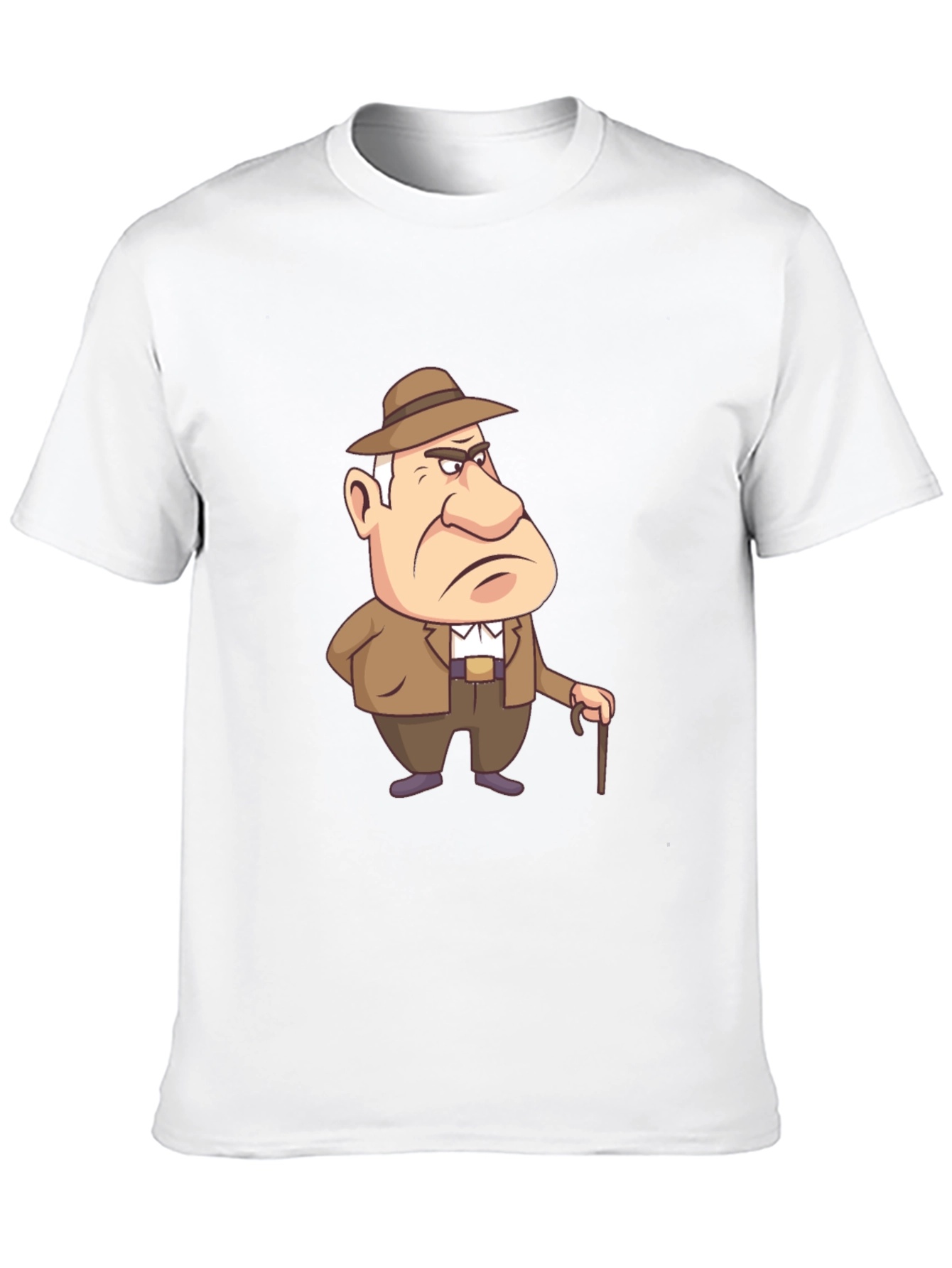 Cartoon Gangster T-Shirt Black Cotton Tee