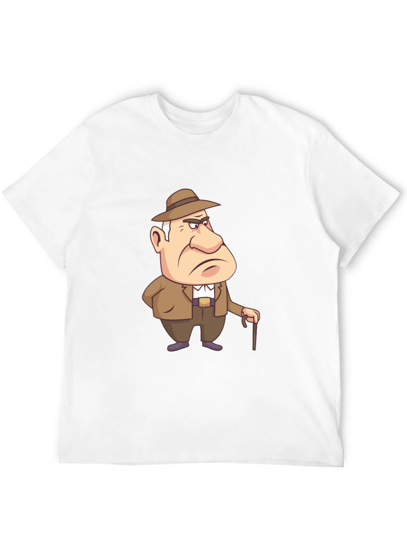 Cartoon Gangster T-Shirt Black Cotton Tee