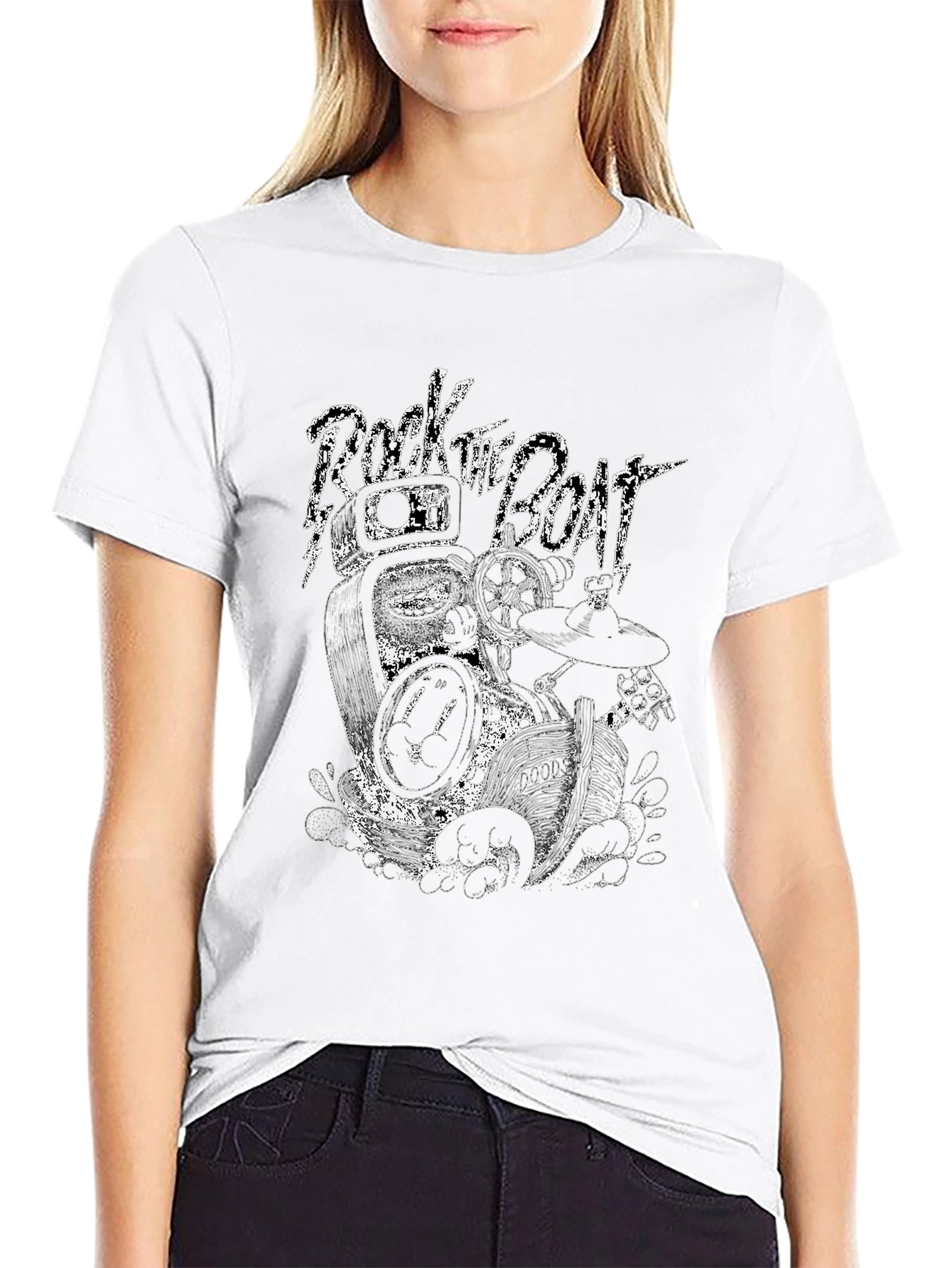 Rock the Boat Graphic Tee - Black