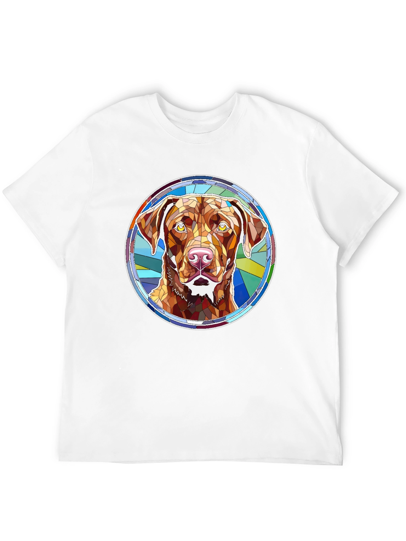 Dog Breed Stained Glass Style Graphic Tee
