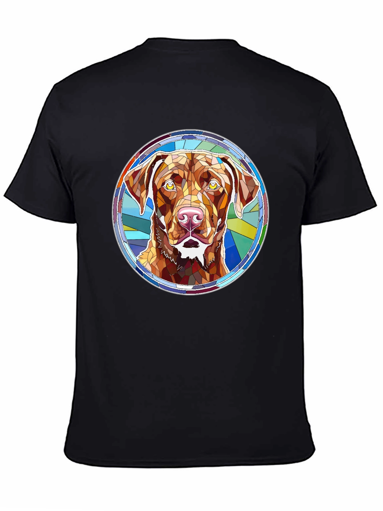 Dog Breed Stained Glass Style Graphic Tee