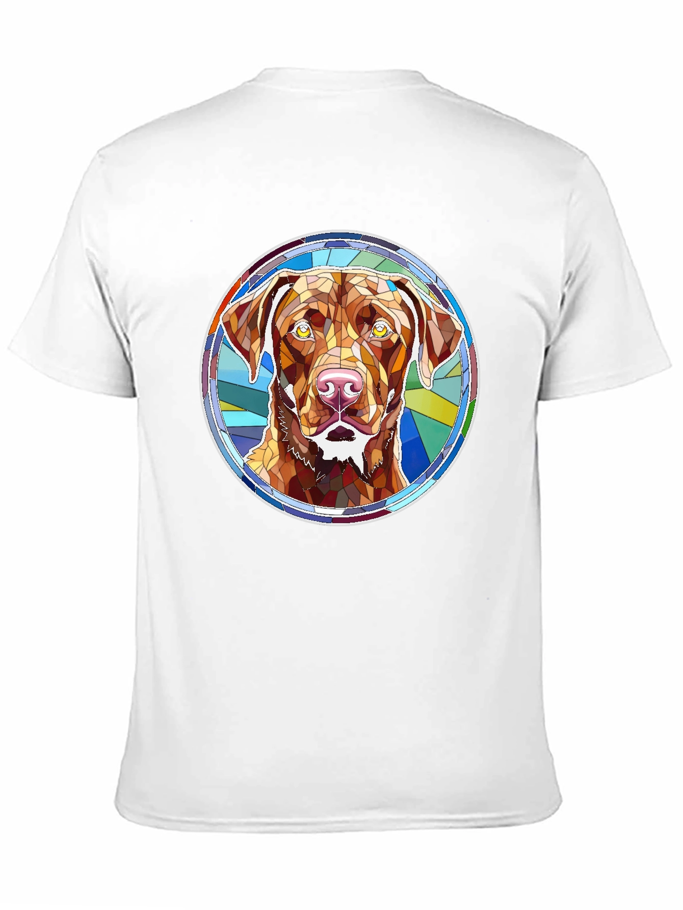 Dog Breed Stained Glass Style Graphic Tee