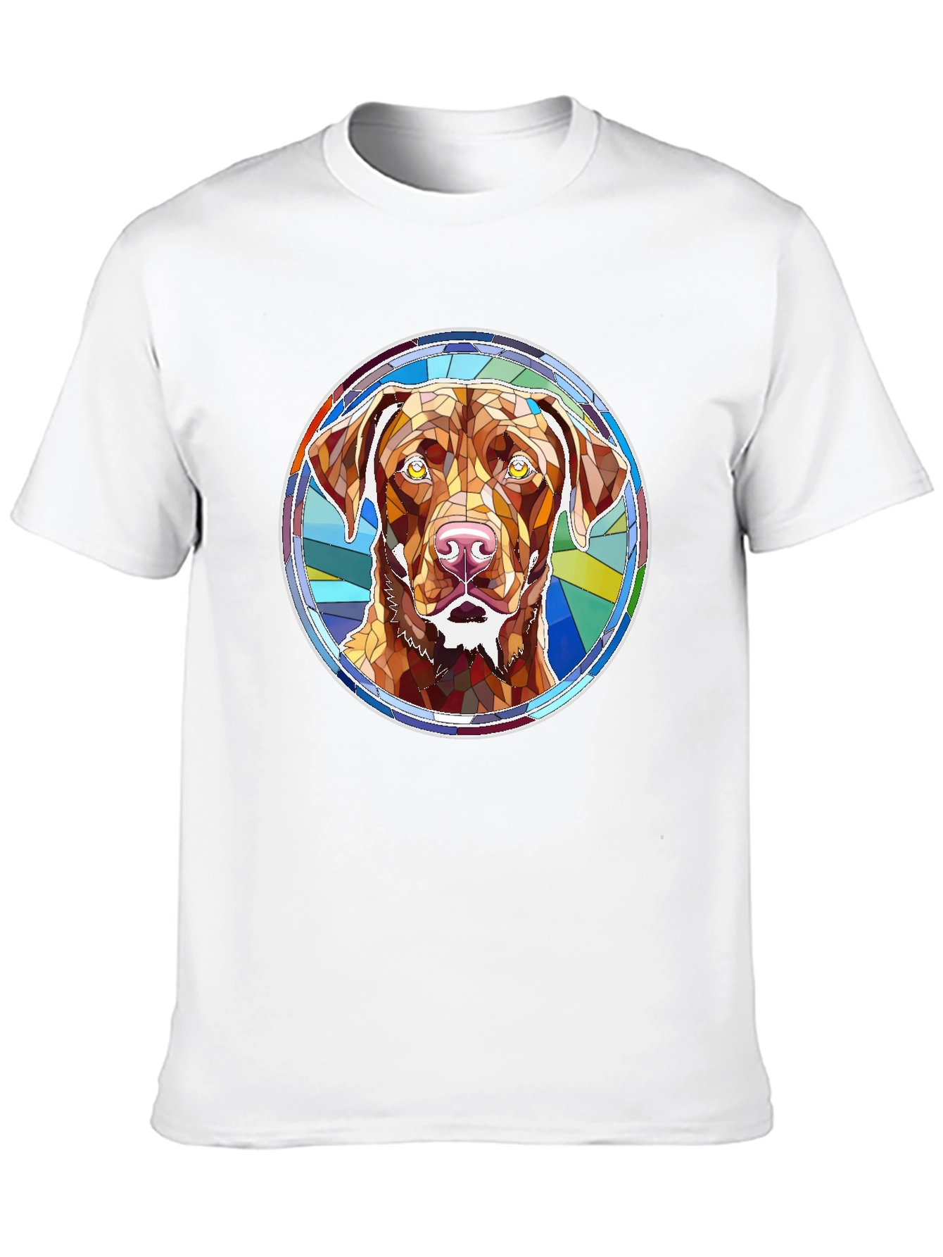 Dog Breed Stained Glass Style Graphic Tee
