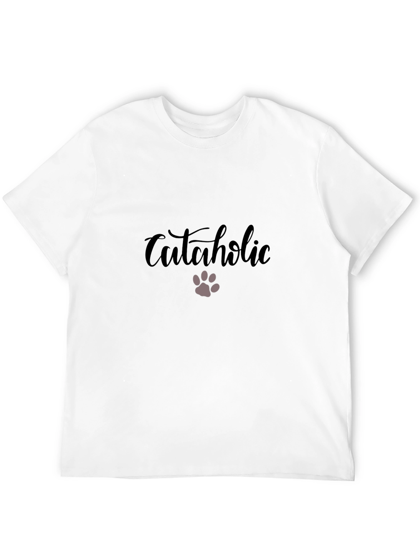 Cataholic Graphic T-Shirt - Black Casual Wear