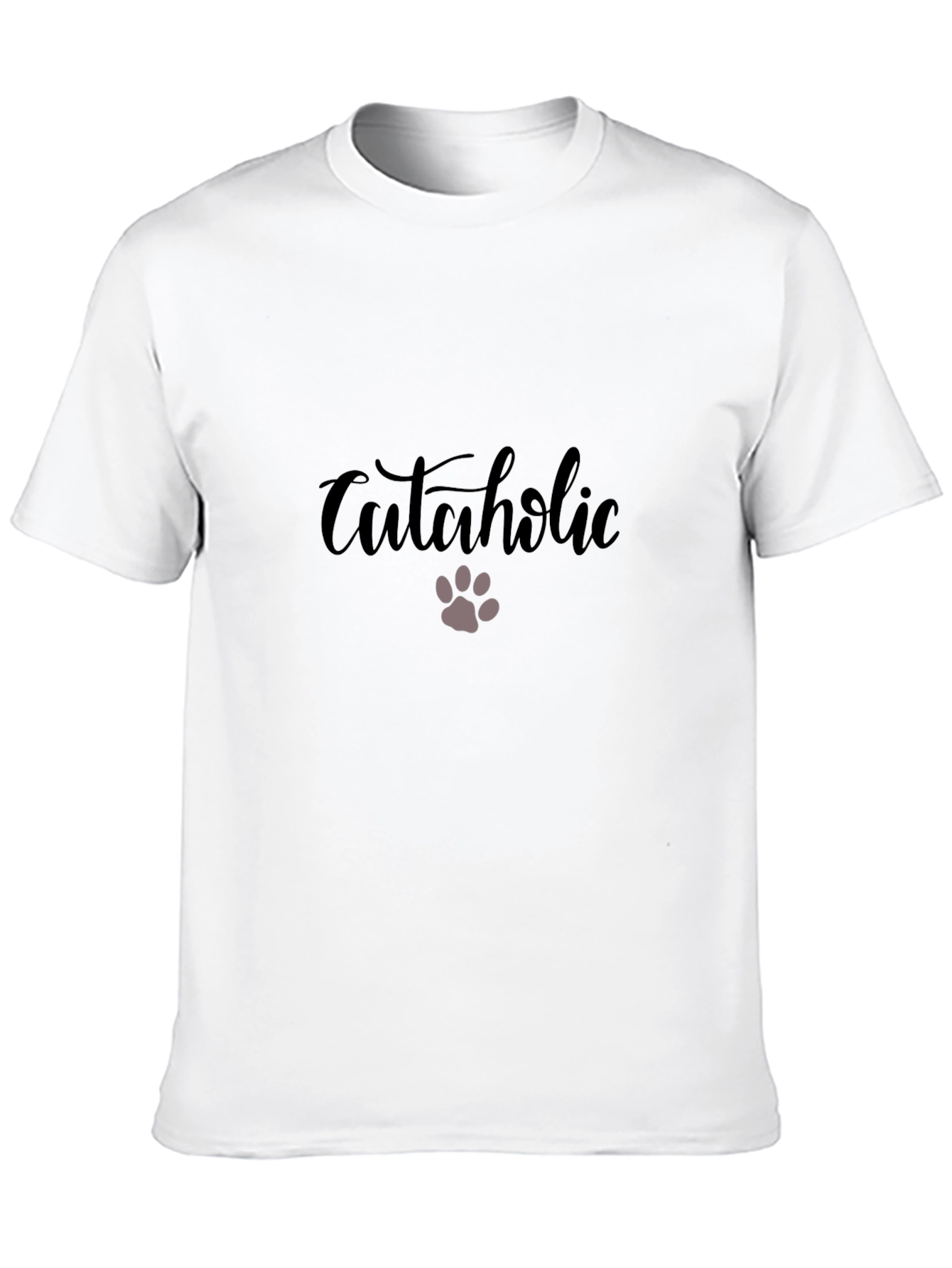 Cataholic Graphic T-Shirt - Black Casual Wear