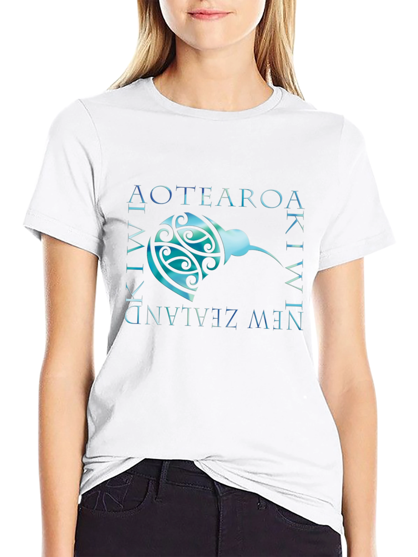 Aotearoa Kiwi New Zealand T-Shirt - Black