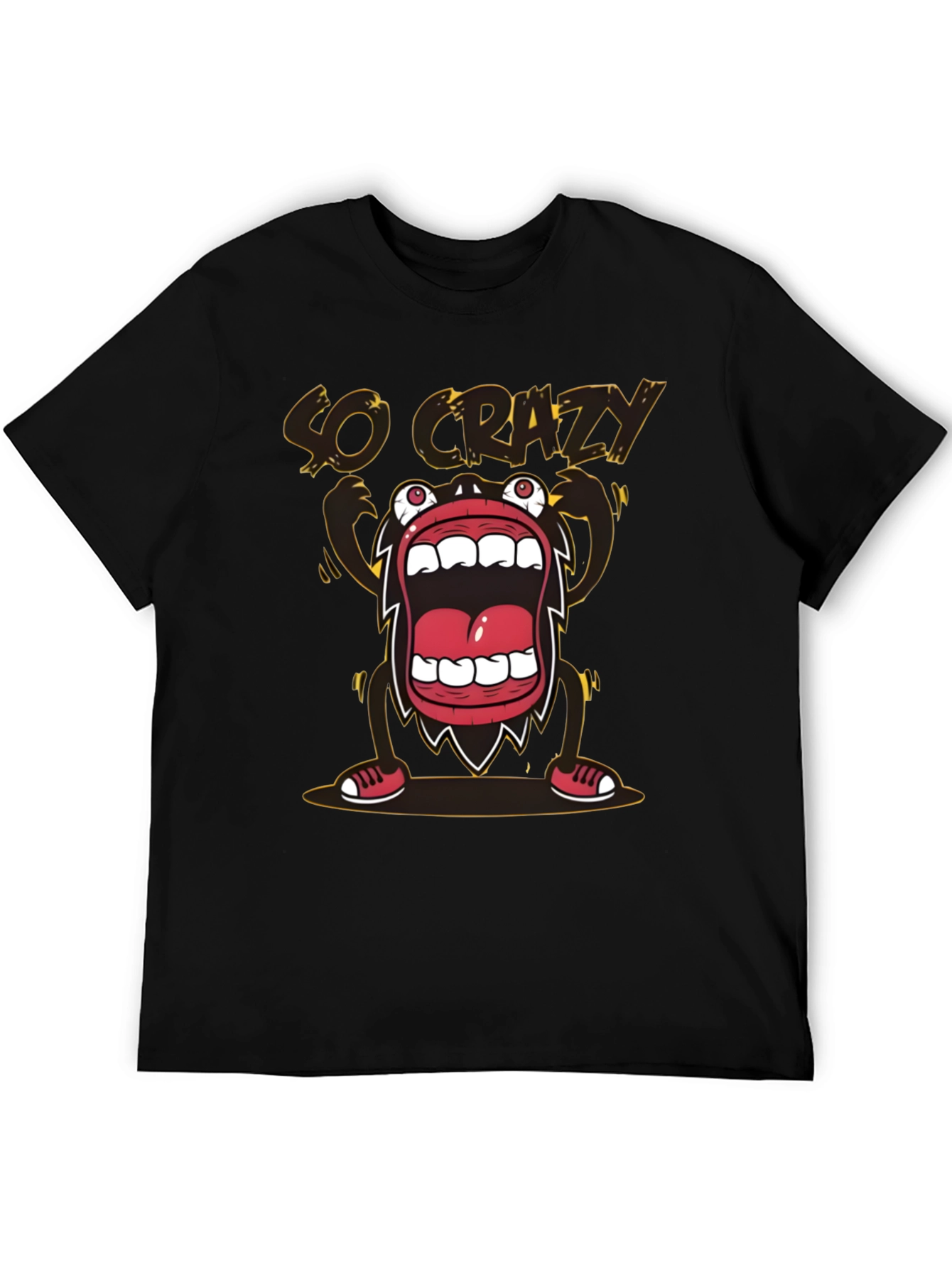 So Crazy Graphic T-Shirt - Bold Black Tee