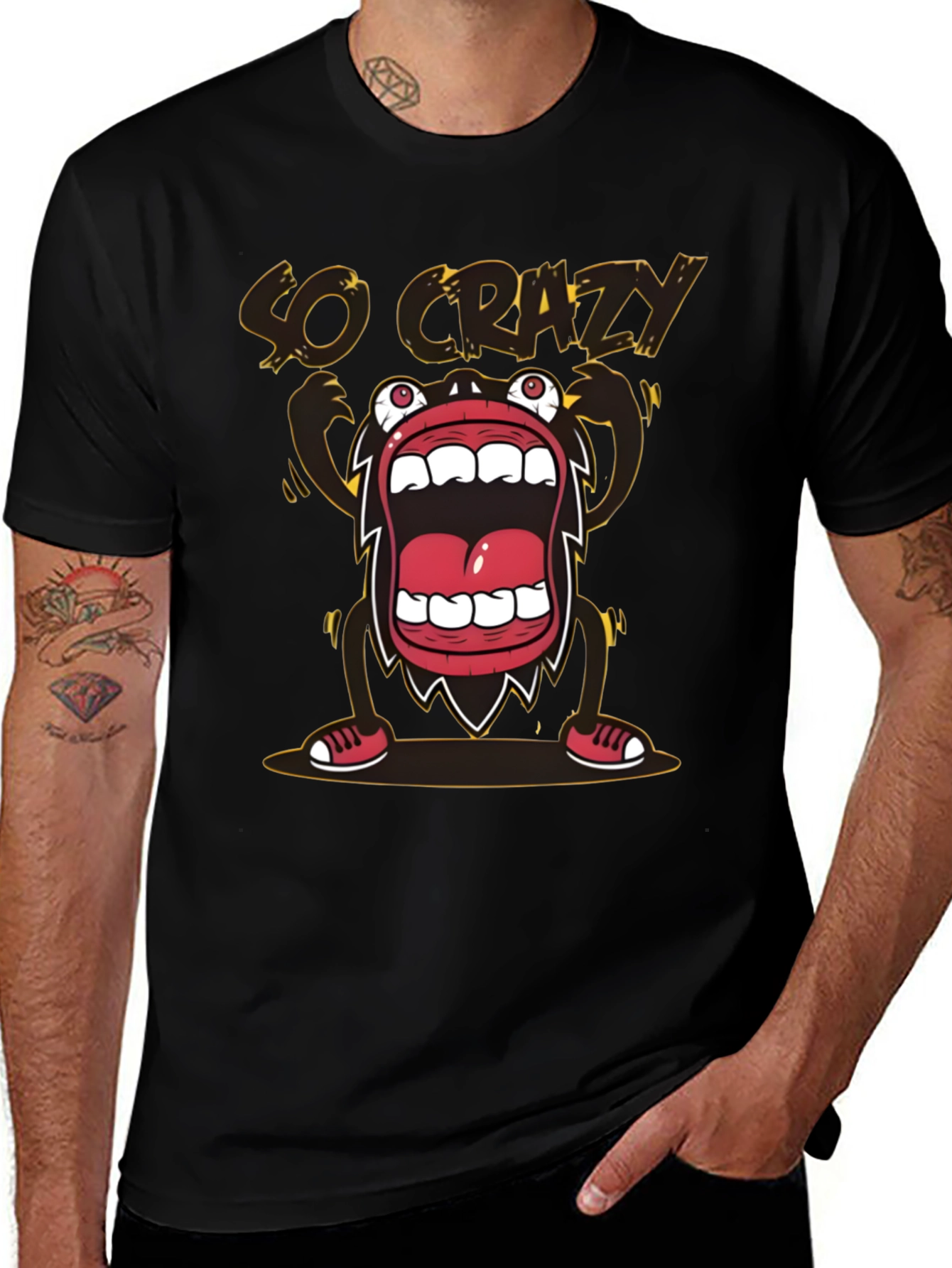 So Crazy Graphic T-Shirt - Bold Black Tee