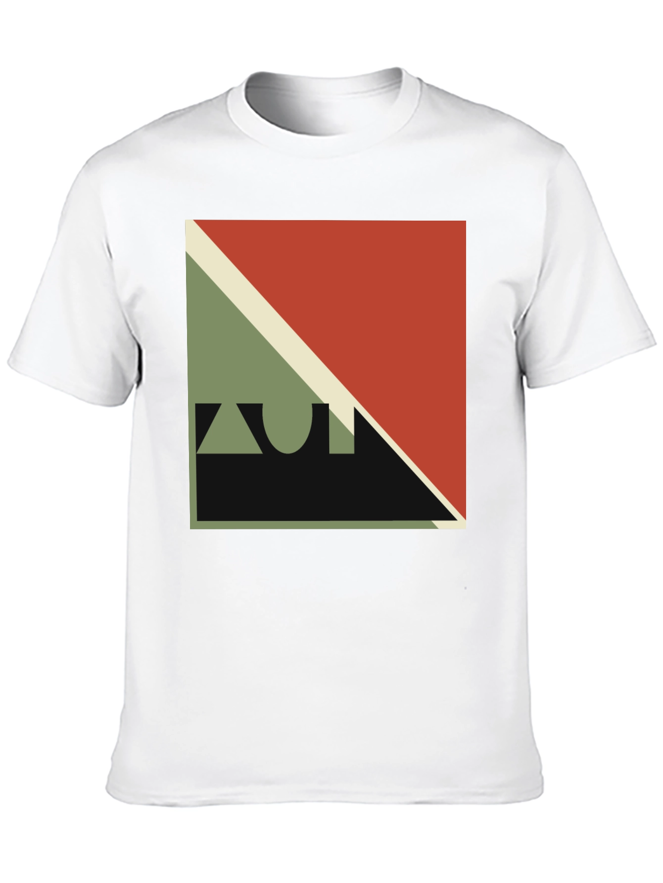 Geometric Design Black T-Shirt