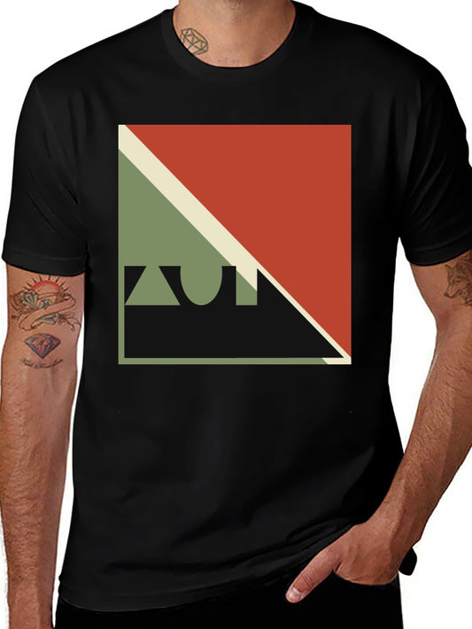 Geometric Design Black T-Shirt