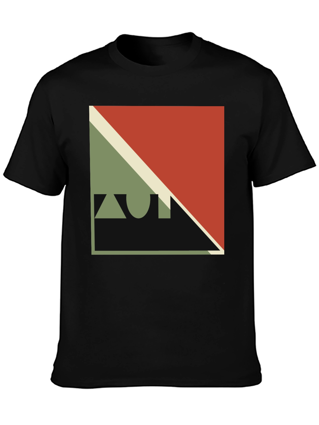 Geometric Design Black T-Shirt