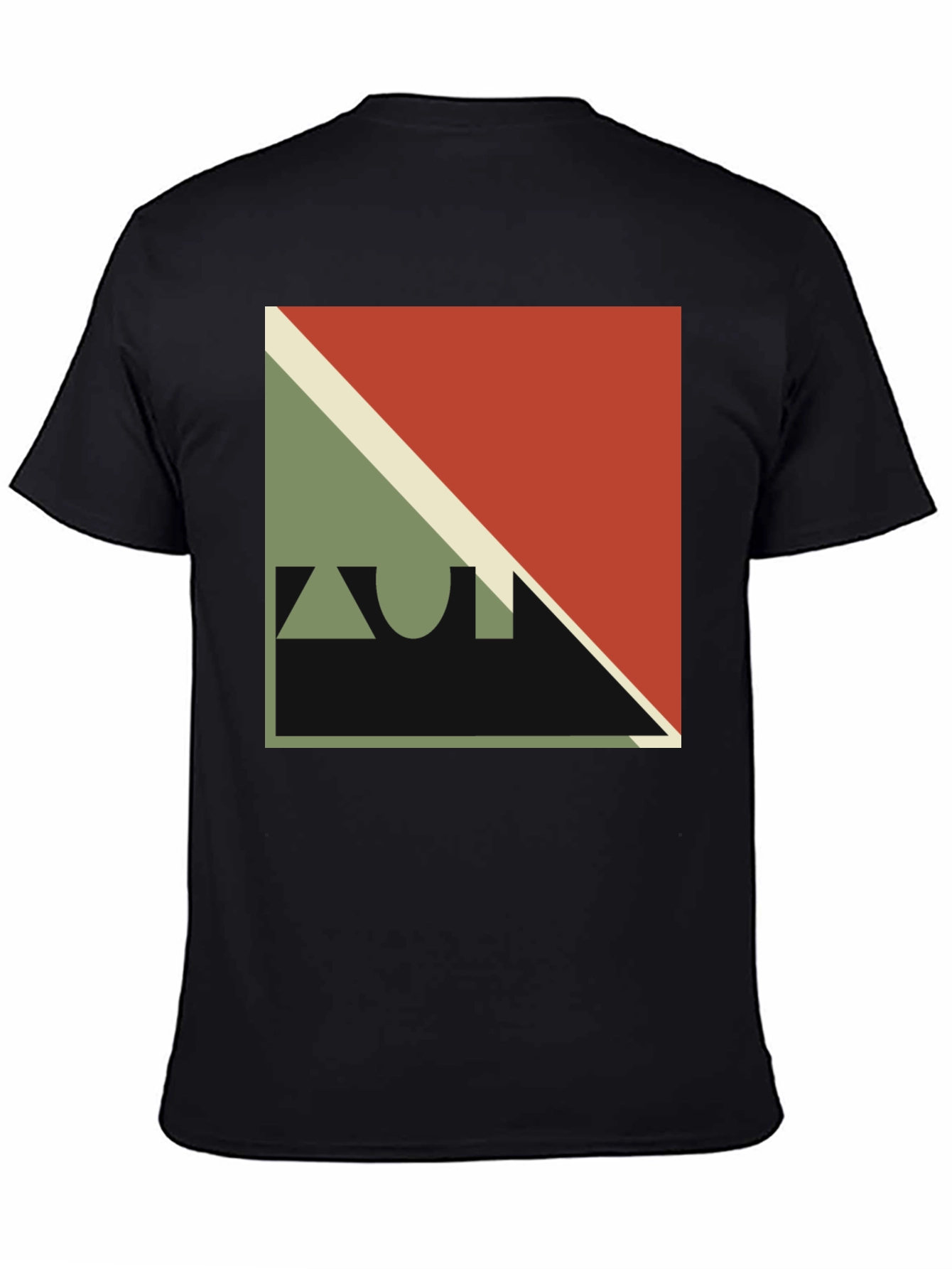 Geometric Design Black T-Shirt