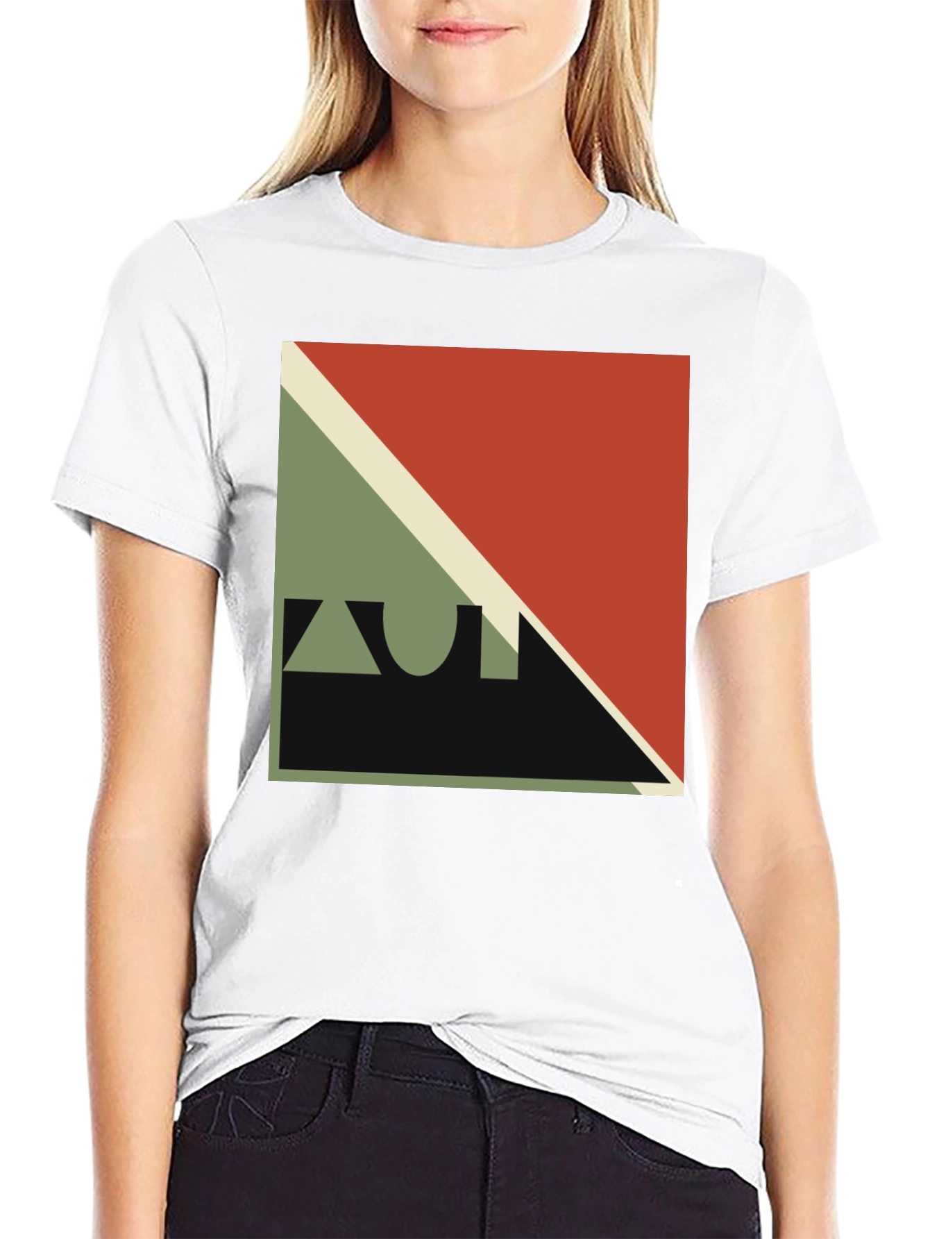 Geometric Design Black T-Shirt