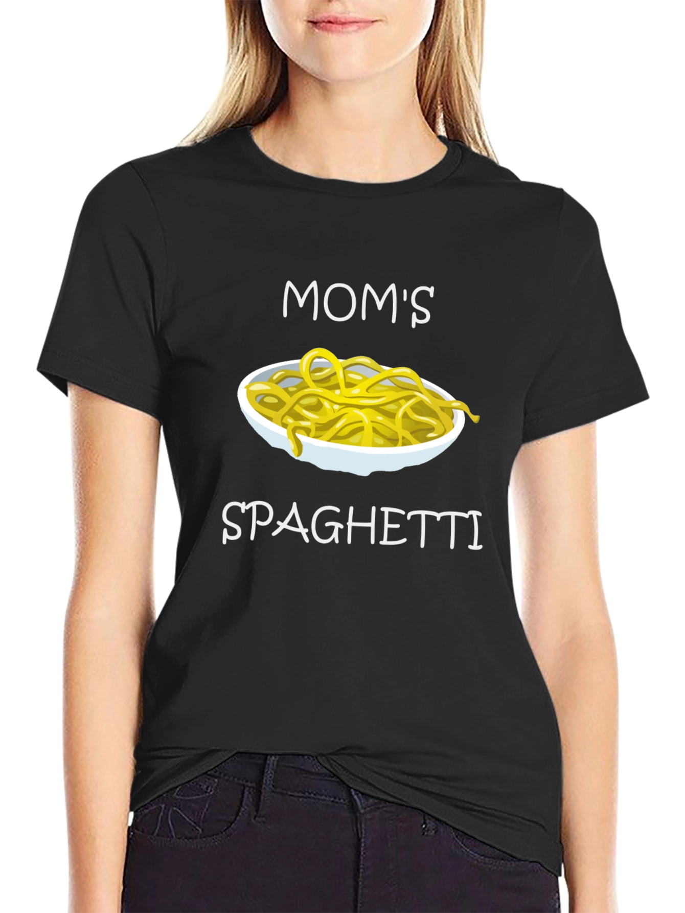 Moms Spaghetti Graphic Tee - Funny Food T-Shirt