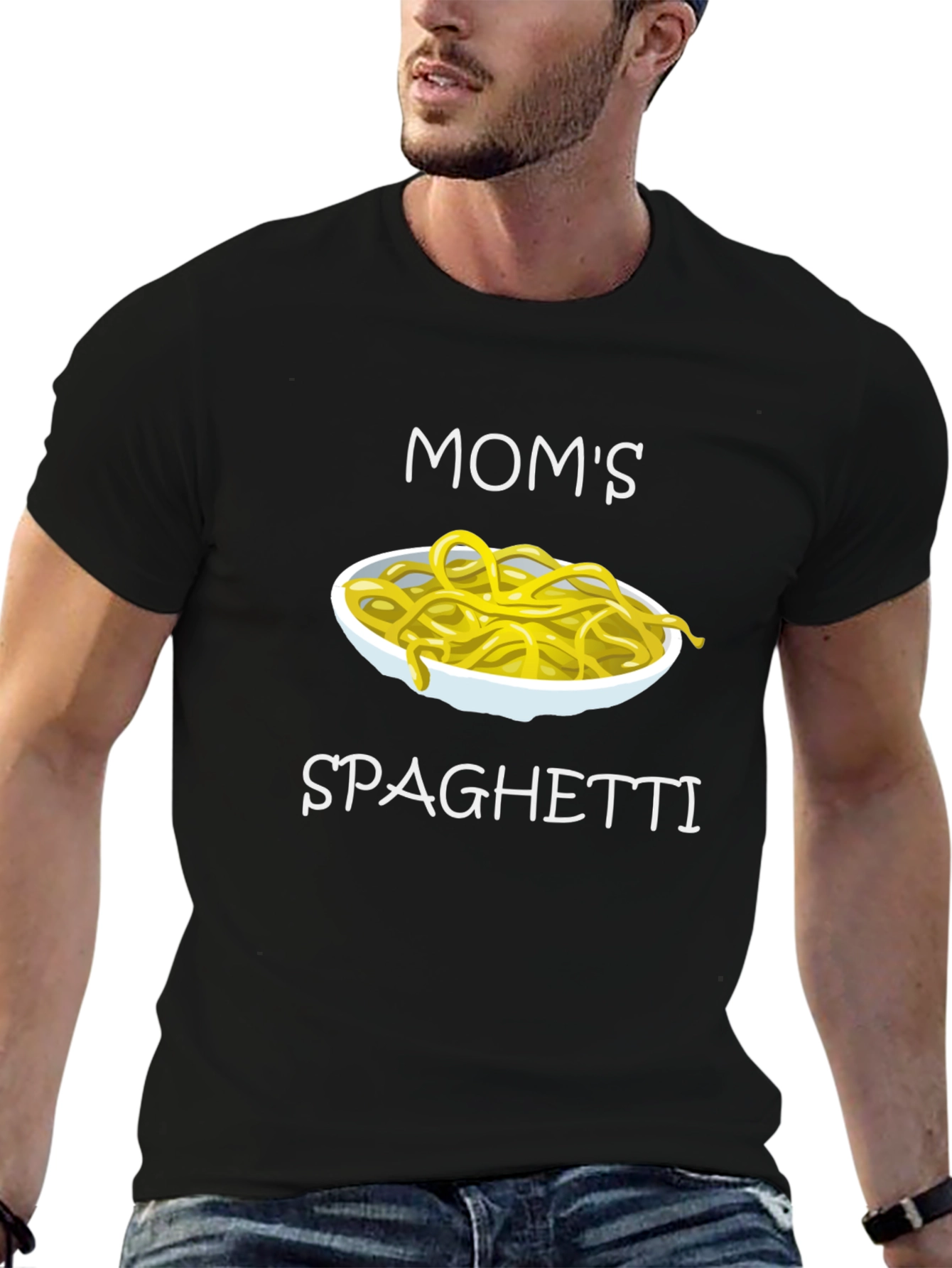 Moms Spaghetti Graphic Tee - Funny Food T-Shirt