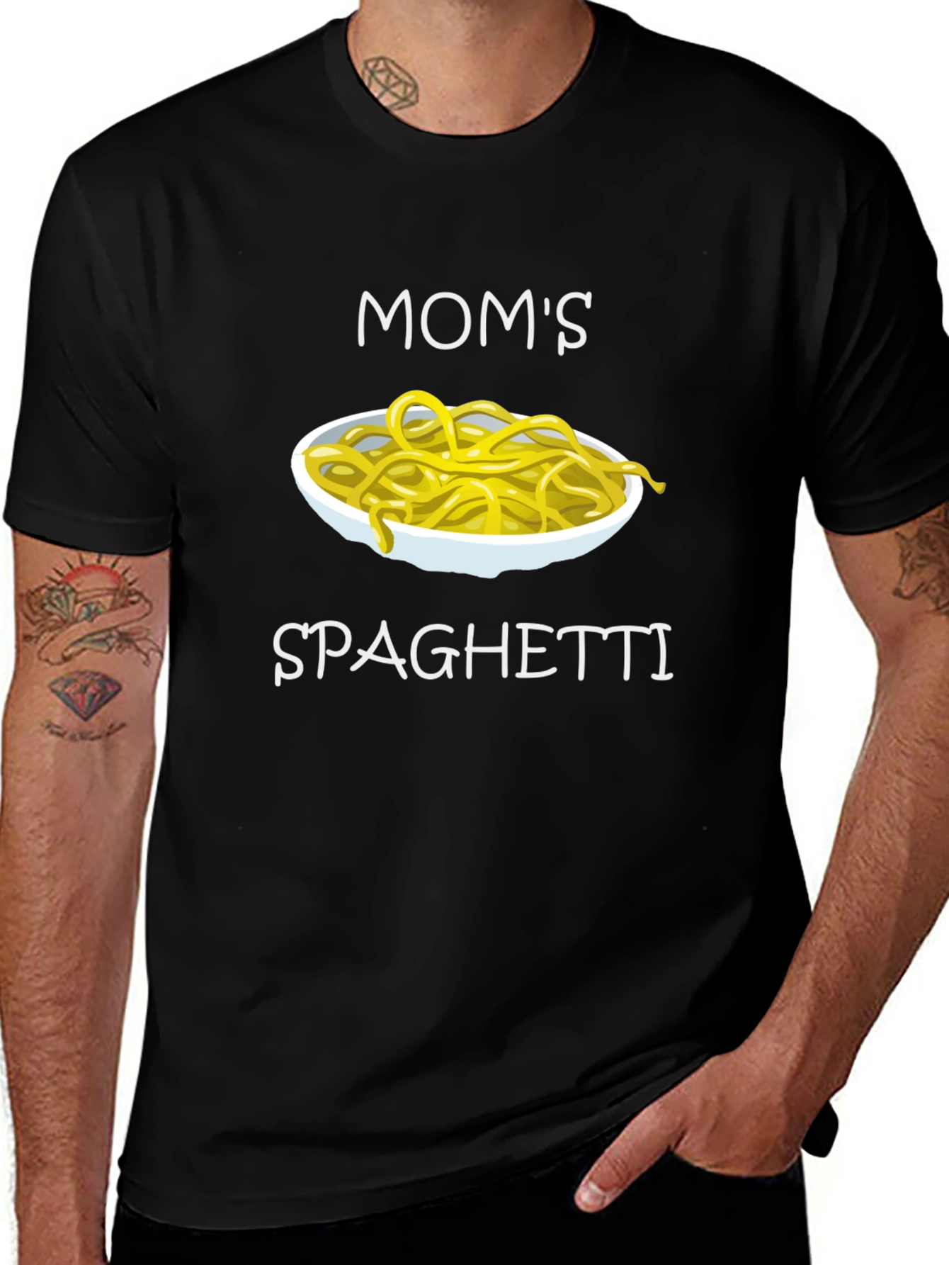 Moms Spaghetti Graphic Tee - Funny Food T-Shirt