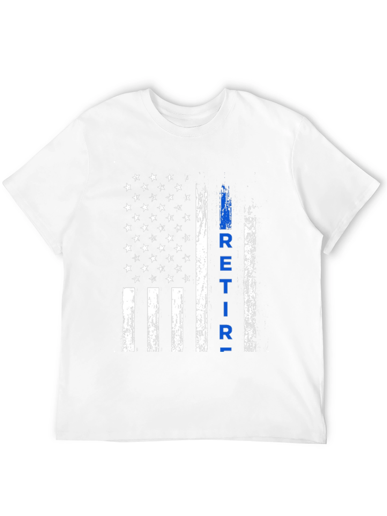 Retired Police Officer Thin Blue Line Flag T-Shirt