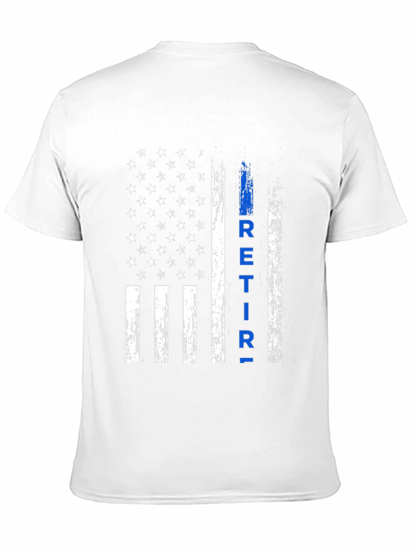 Retired Police Officer Thin Blue Line Flag T-Shirt