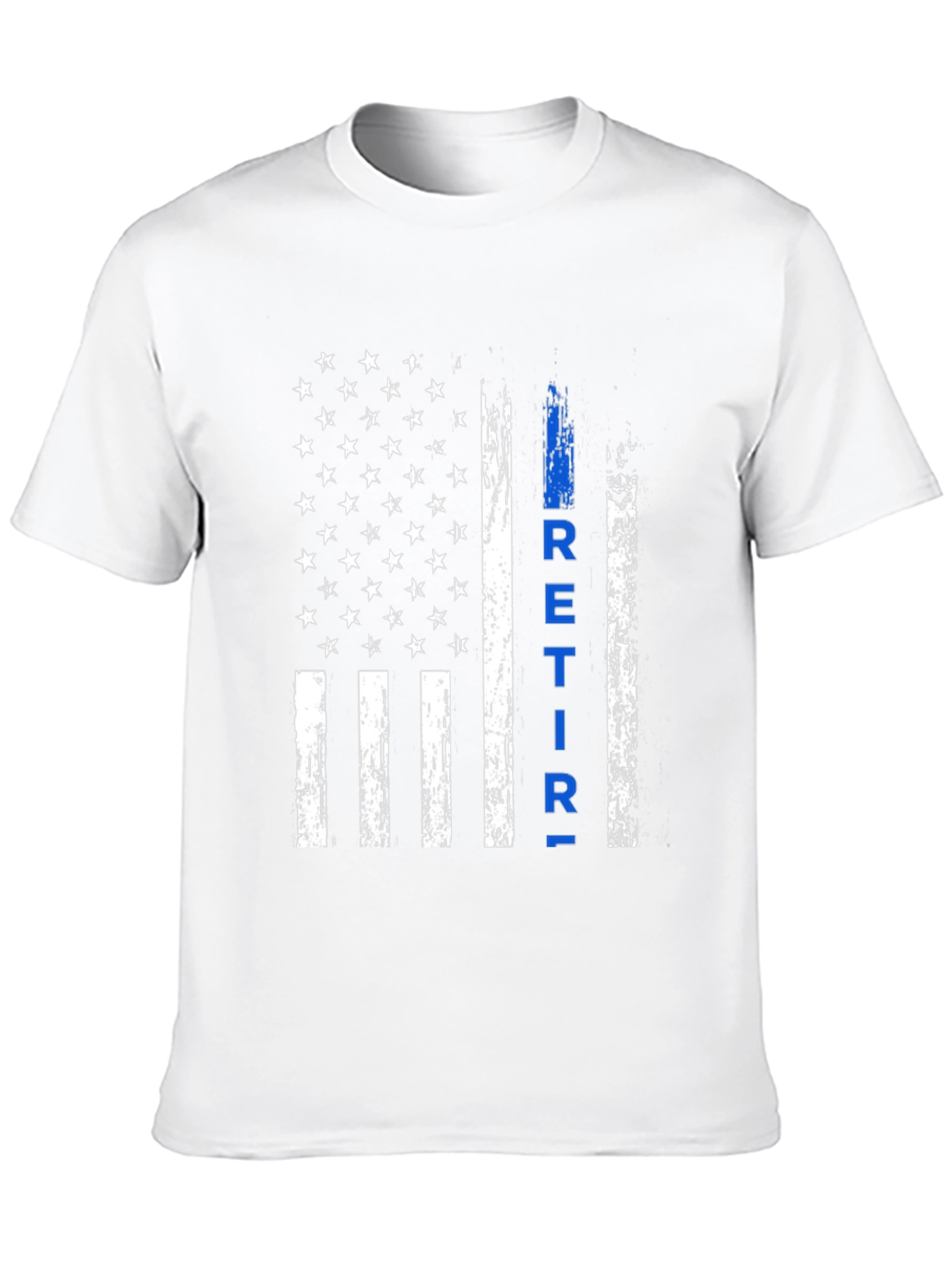 Retired Police Officer Thin Blue Line Flag T-Shirt
