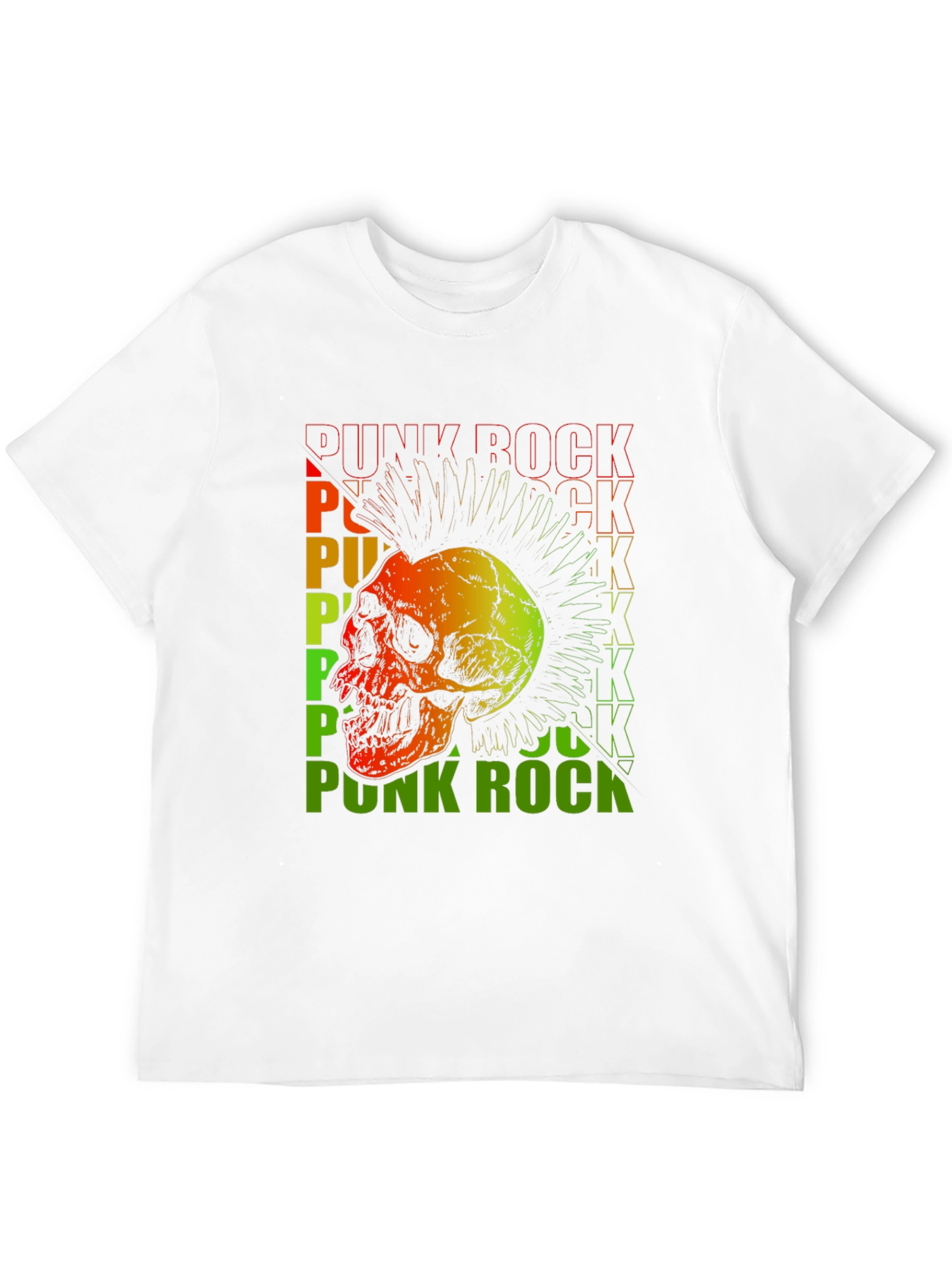 Punk Rock Skull Graphic Tee