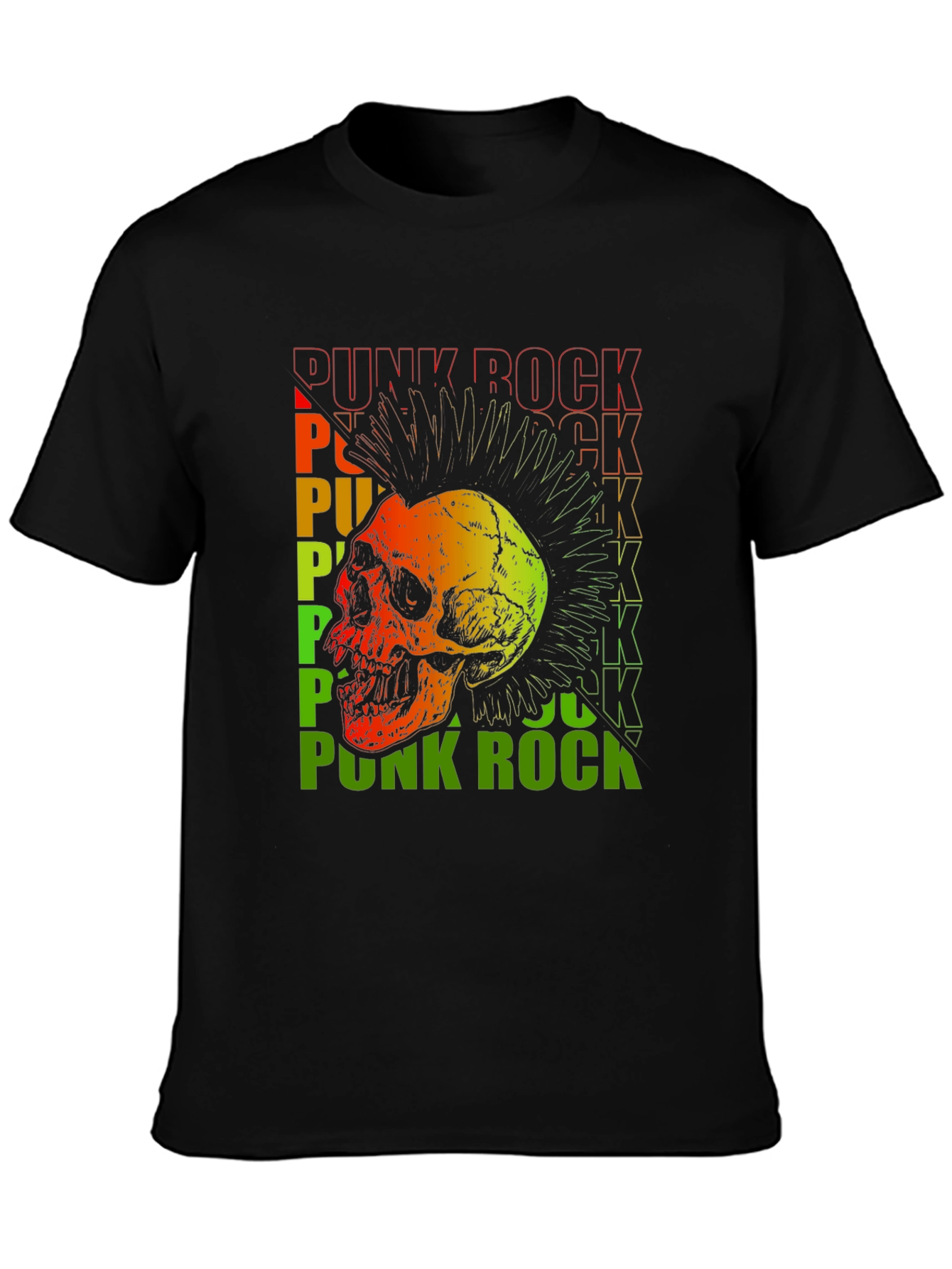 Punk Rock Skull Graphic Tee
