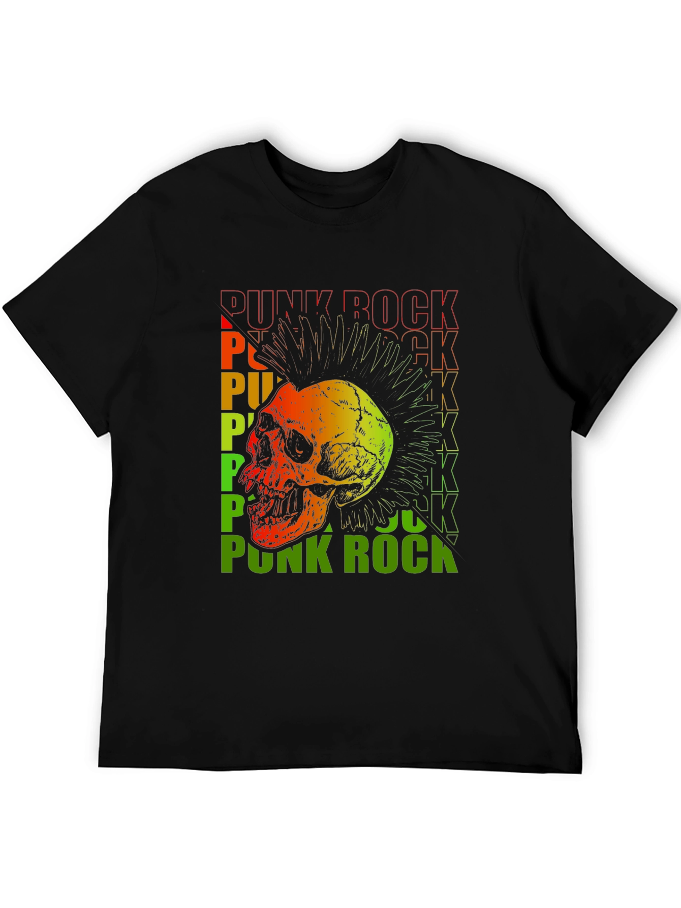 Punk Rock Skull Graphic Tee