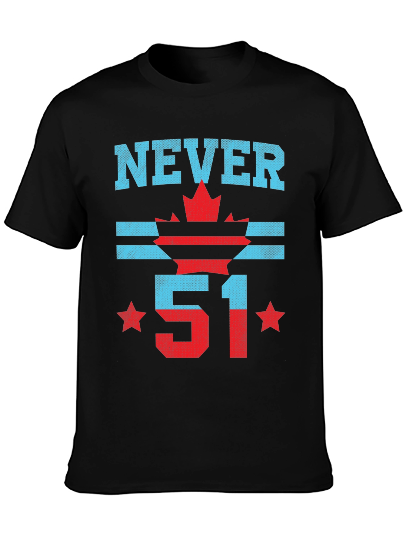 Never 51 T-Shirt: Canada Flag Graphic Tee