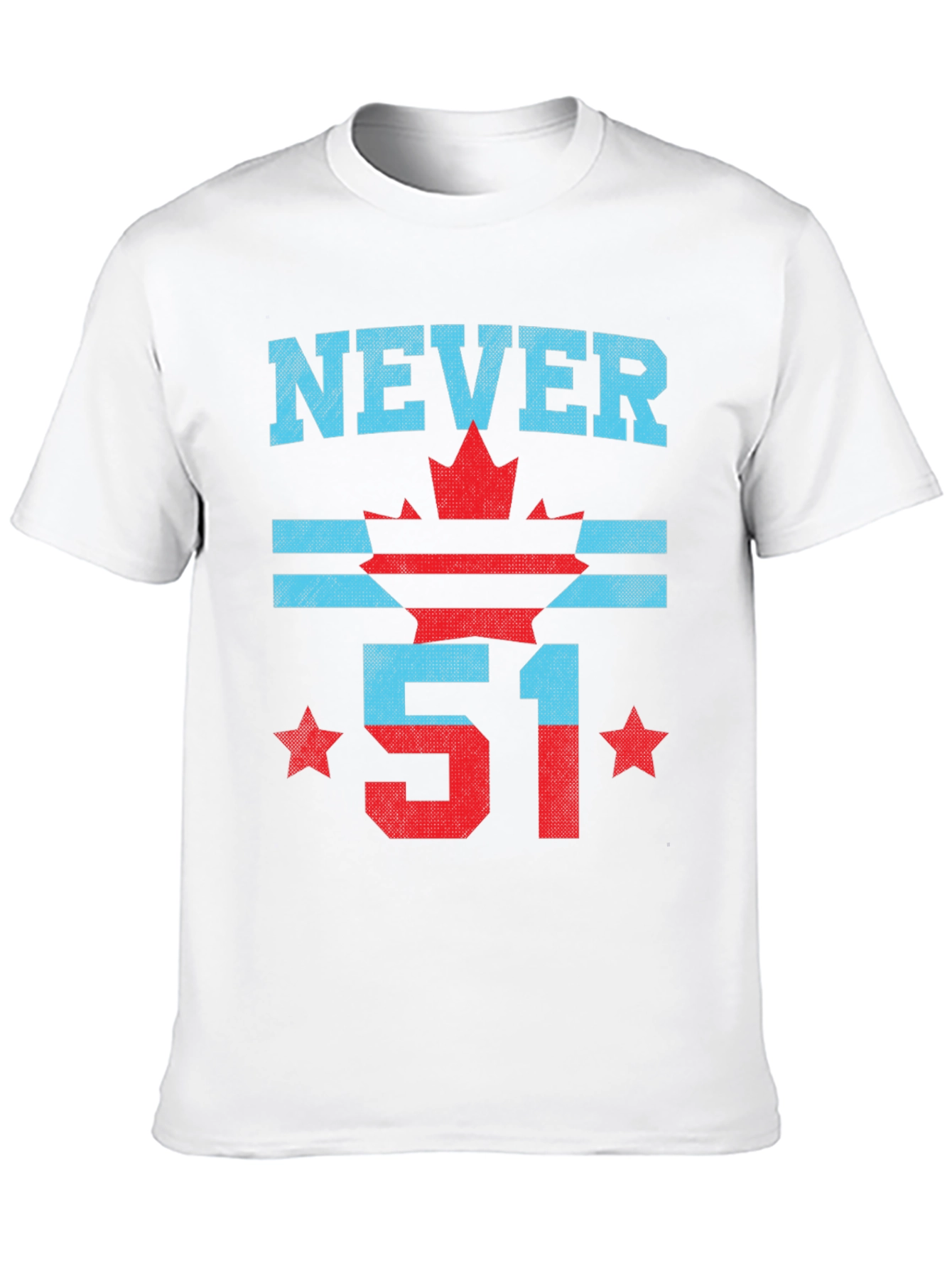 Never 51 T-Shirt: Canada Flag Graphic Tee