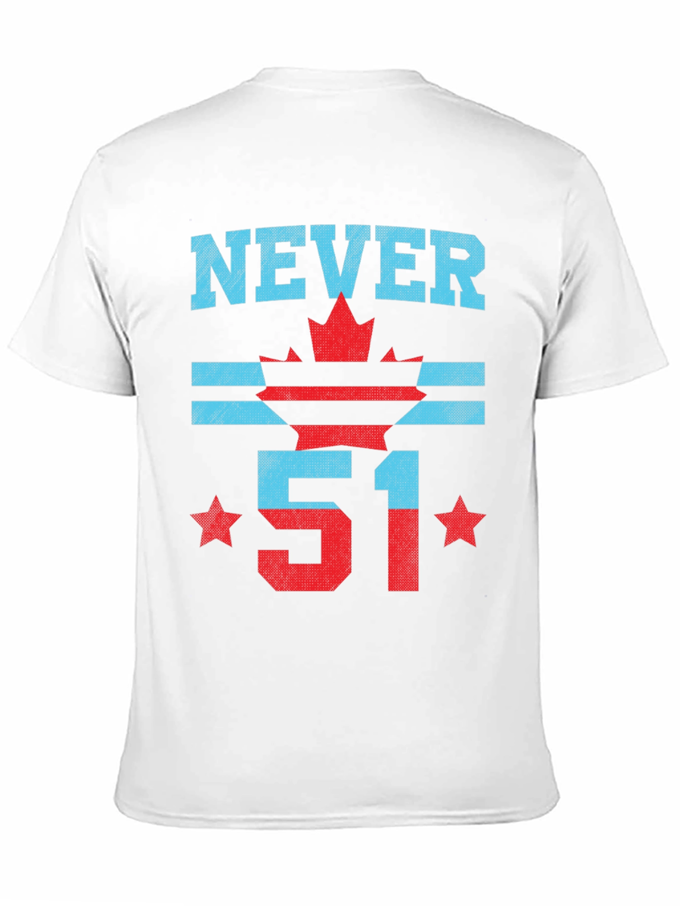 Never 51 T-Shirt: Canada Flag Graphic Tee