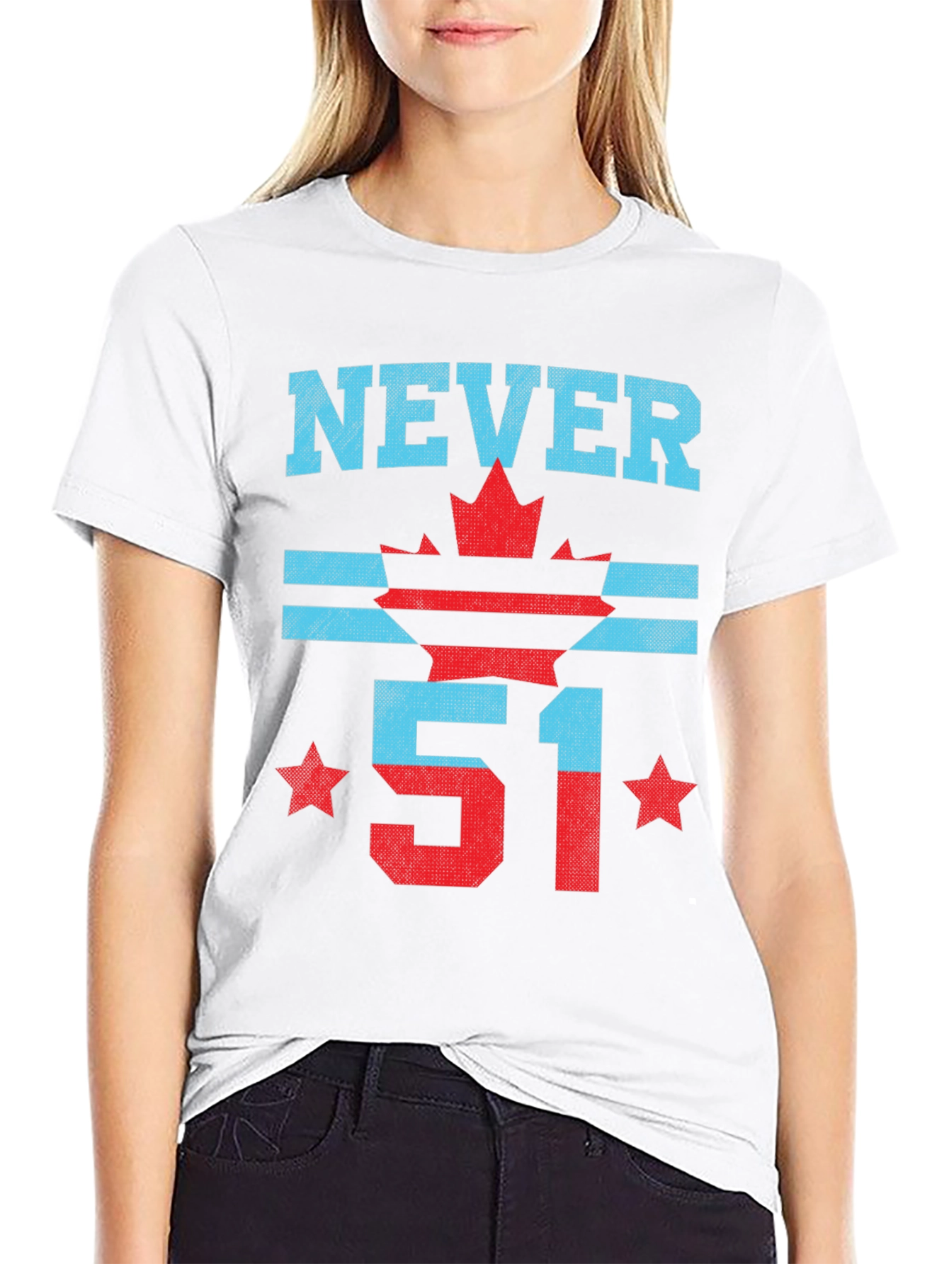 Never 51 T-Shirt: Canada Flag Graphic Tee