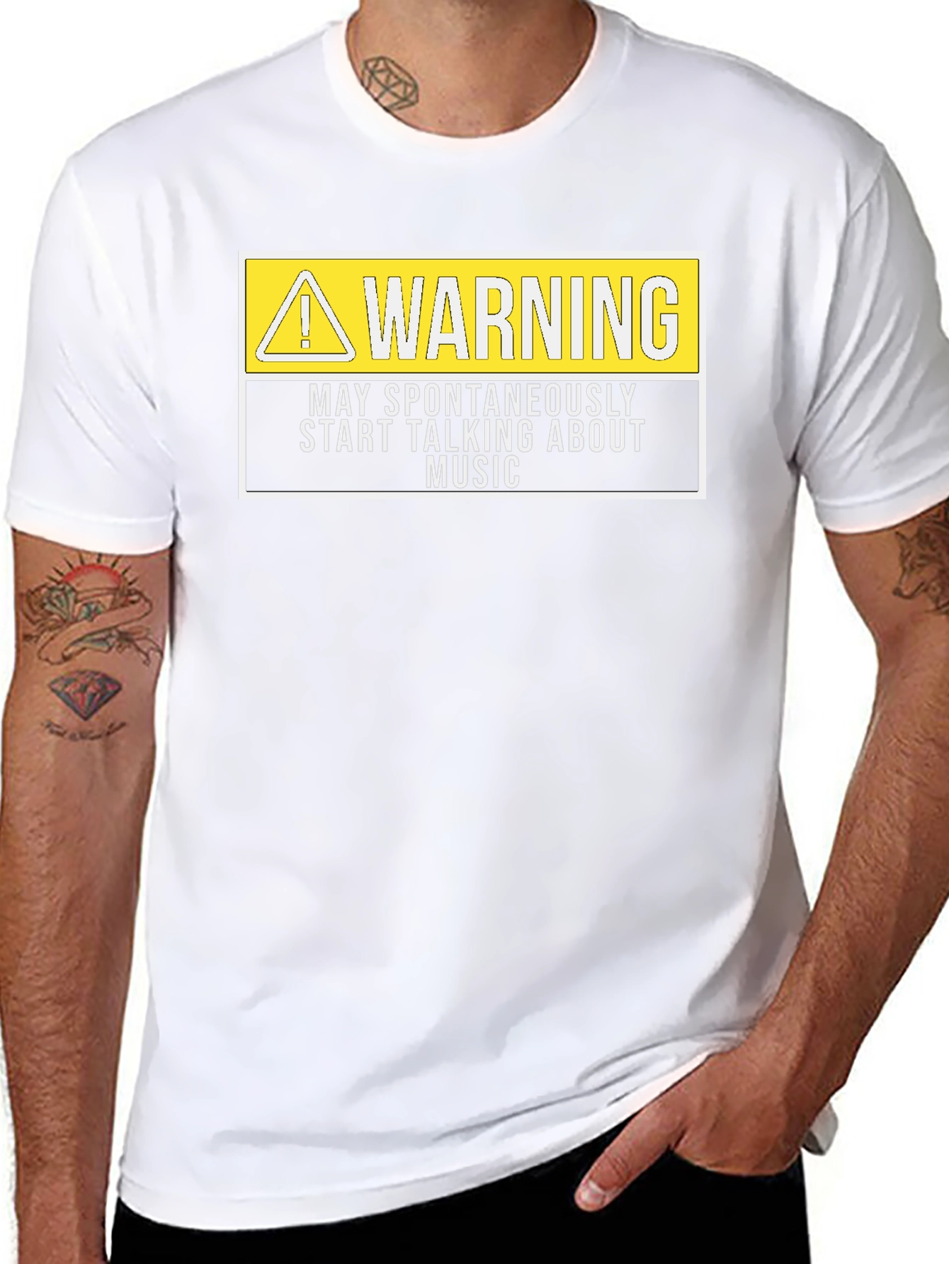 Warning May Spontaneously Talk Music T-Shirt
