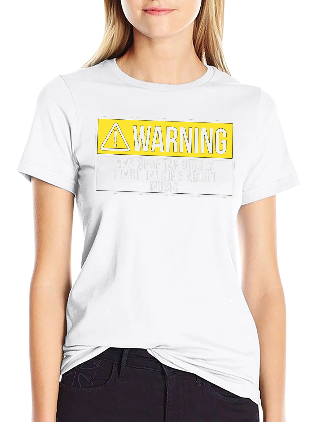 Warning May Spontaneously Talk Music T-Shirt