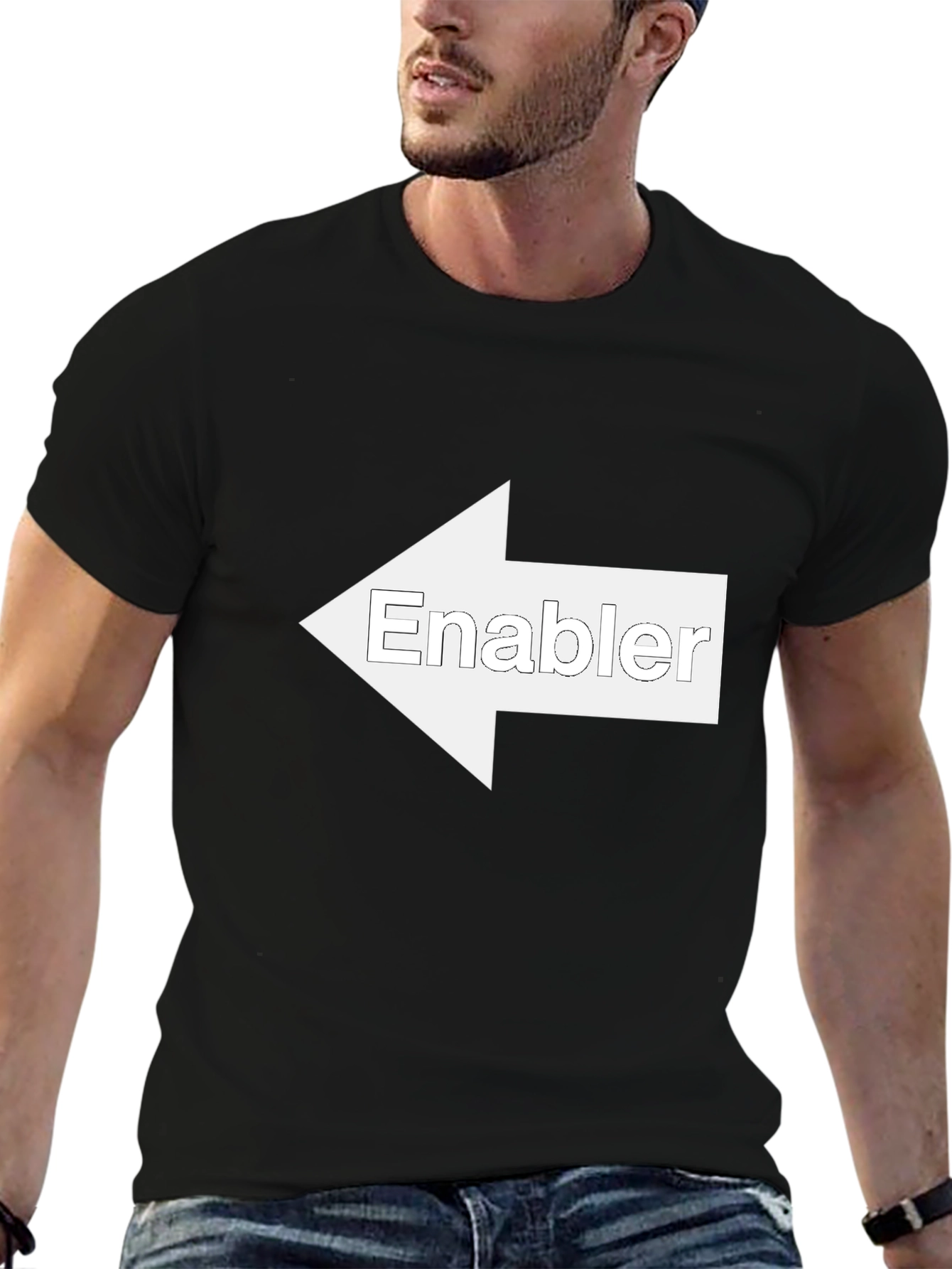 Enabler T-Shirt - Funny Left Arrow Design