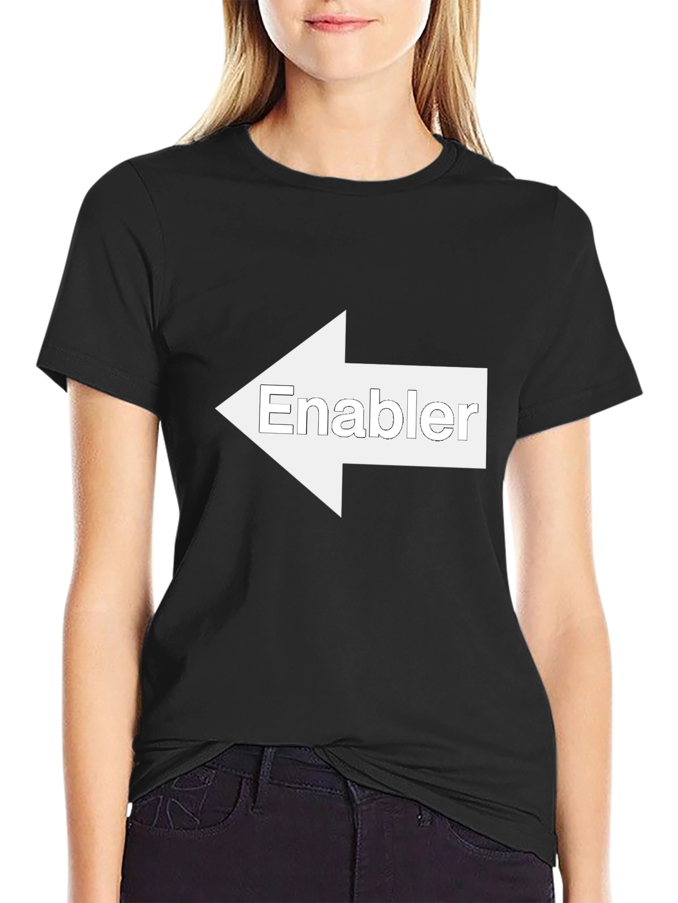 Enabler T-Shirt - Funny Left Arrow Design