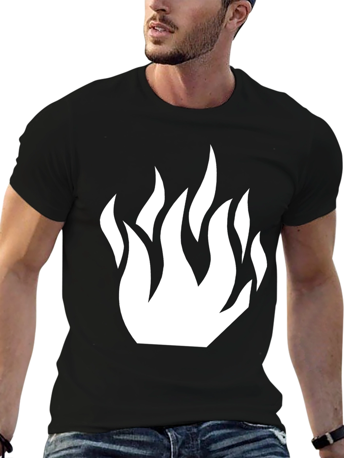 Flame Graphic Black T-Shirt