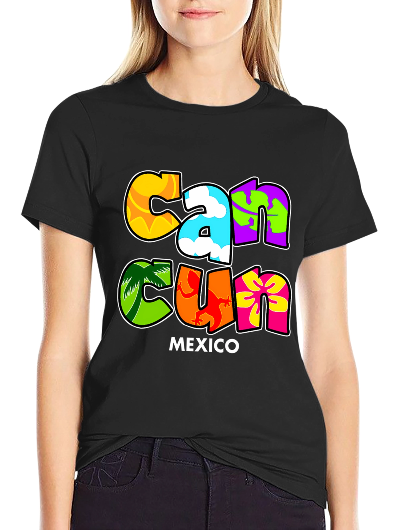 Cancun Mexico Graphic T-Shirt Vacation Souvenir Tee