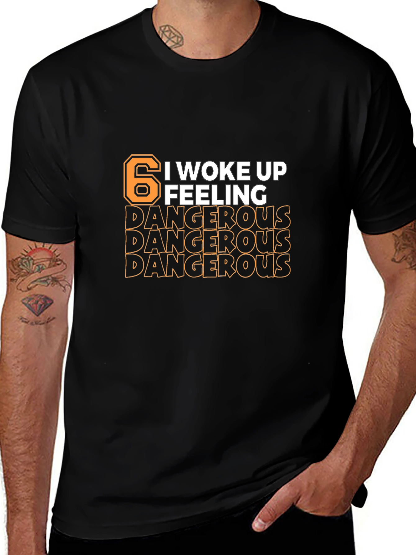 6 Feeling Dangerous Black Graphic Tee
