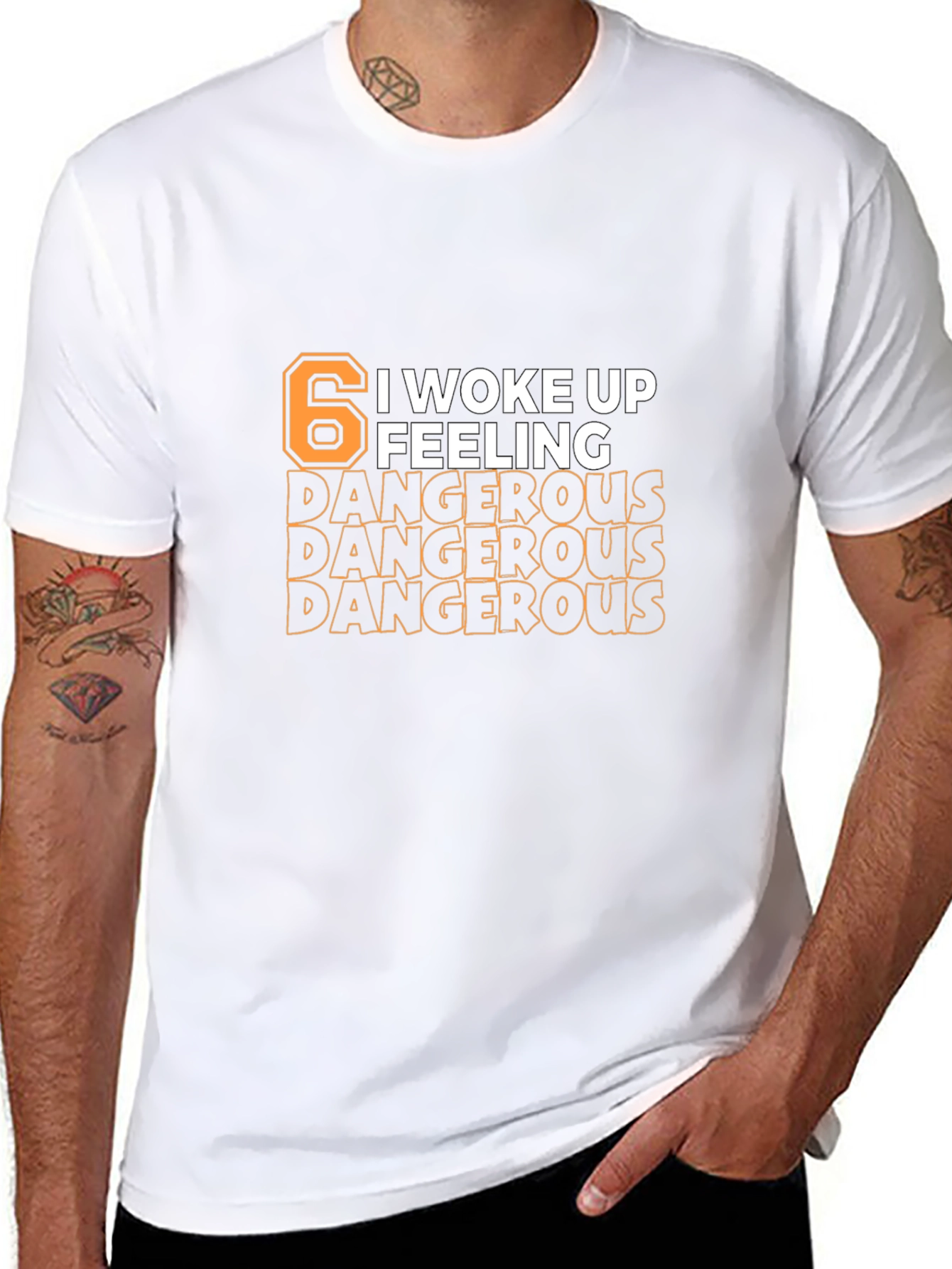 6 Feeling Dangerous Black Graphic Tee